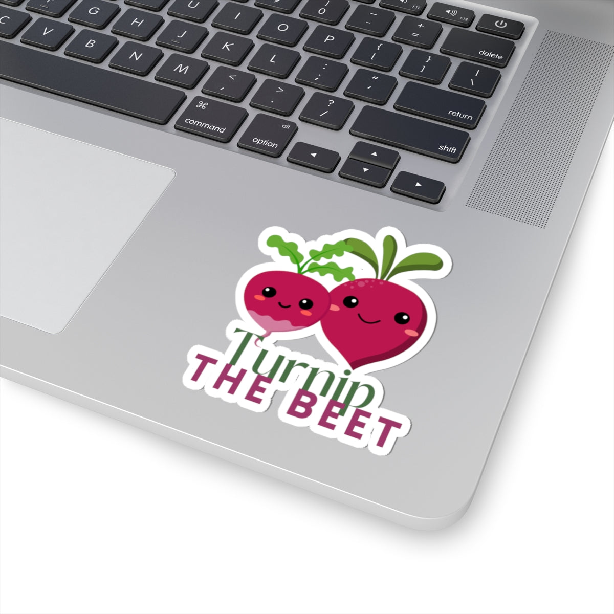 "Turnip the Beet" Kiss-Cut Sticker β Cute Vegetable Dance Pun Graphic β Fun Dance-Themed Vinyl Sticker for Laptops, Journals & Water Bottles