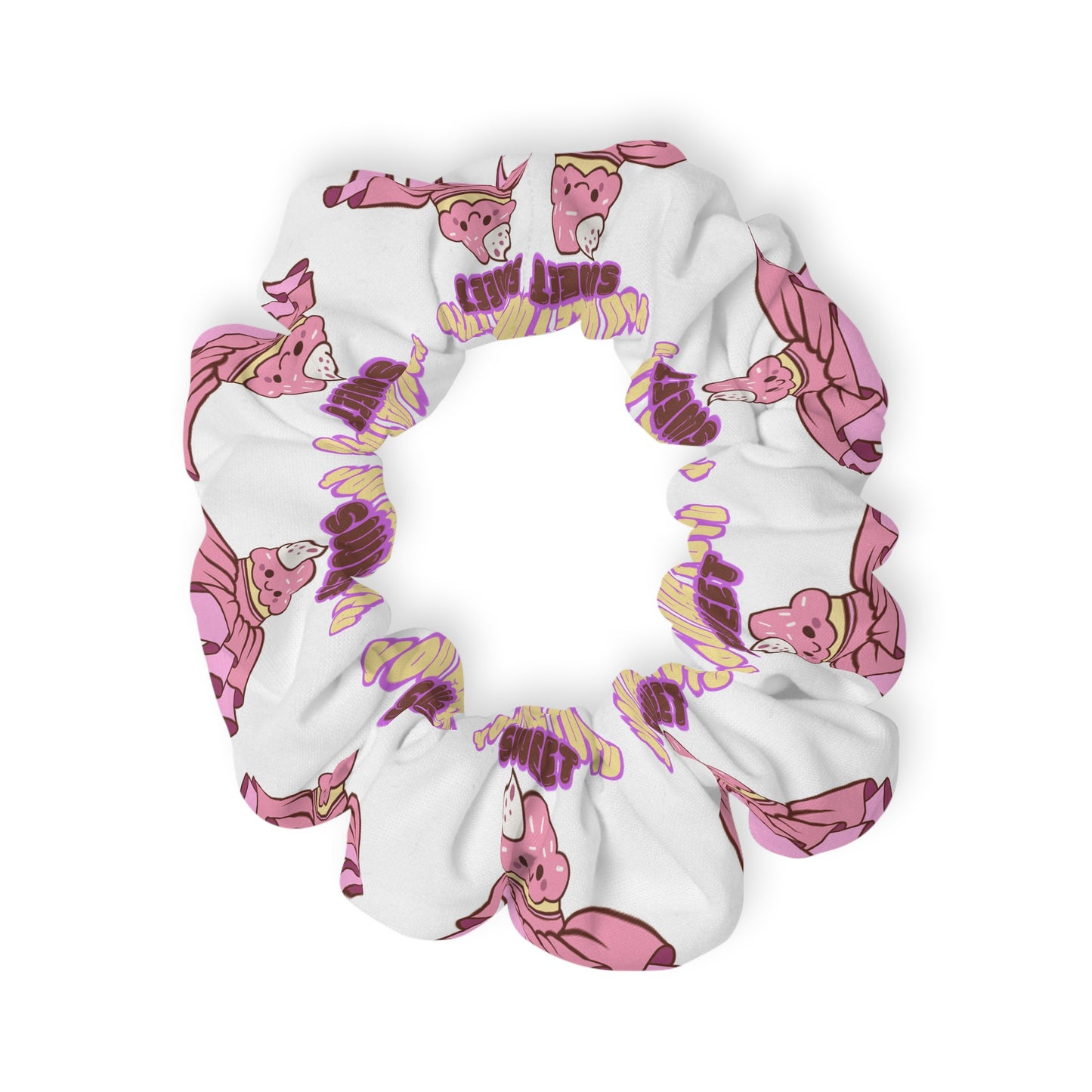 “You Are Tutu Sweet” Scrunchie – Kawaii Cupcake Dance Hair Accessory with Cute Tutu Graphic