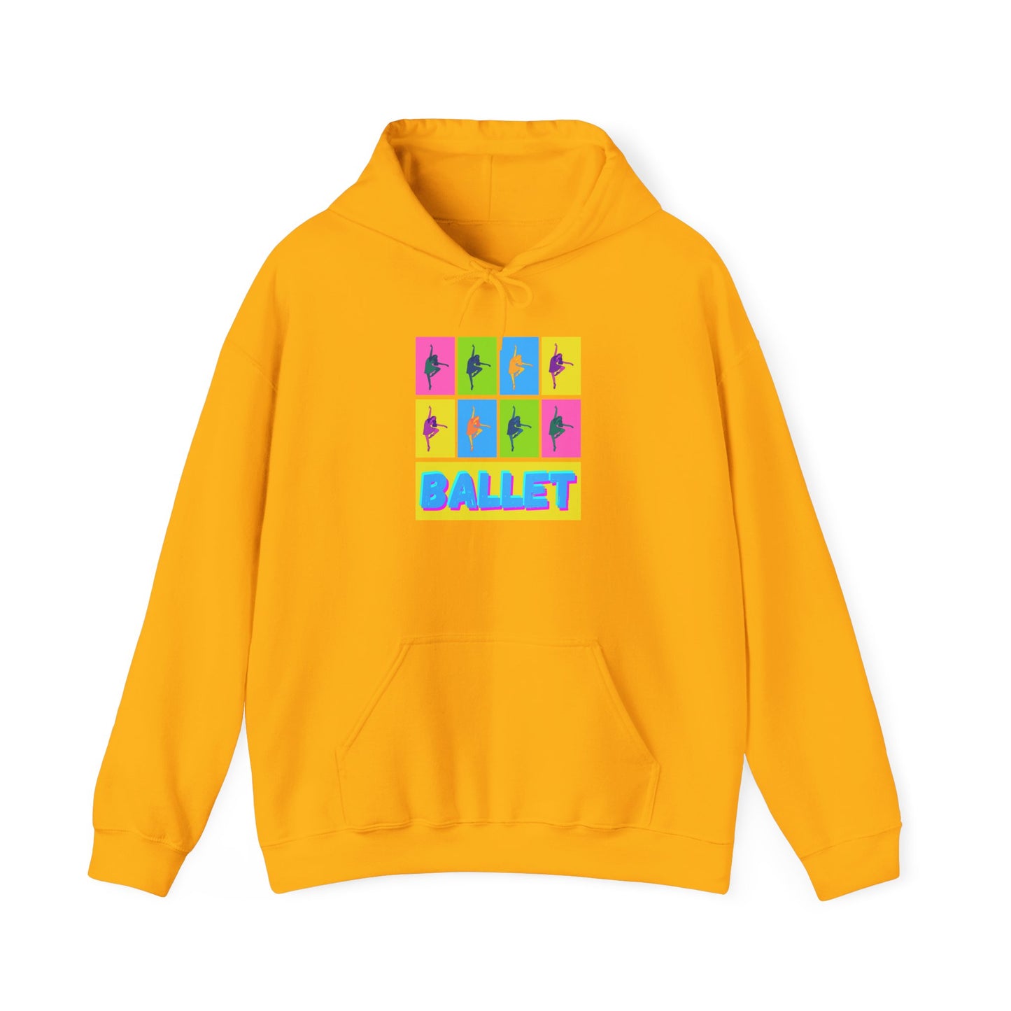 “Ballet” Pop Art Inspired Design with Ballet Dancer Graphics | Streetwear Ballet Hoodie for Dance Lovers - Unisex Heavy Blend™ Hooded Sweatshirt