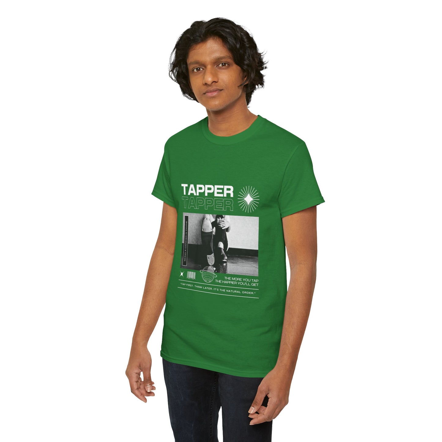 “Tapper” Tap Dance Unisex Heavy Cotton Tee – Streetwear-Inspired Tap Shoes Graphic T-Shirt for Dancers