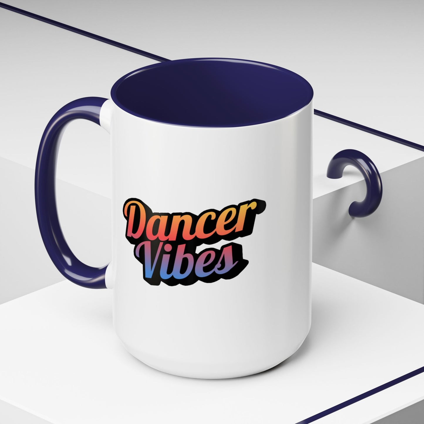 "Dancer Vibes" Accent Coffee Mug – Stylish Ceramic Mug for Dance Lovers and Performers