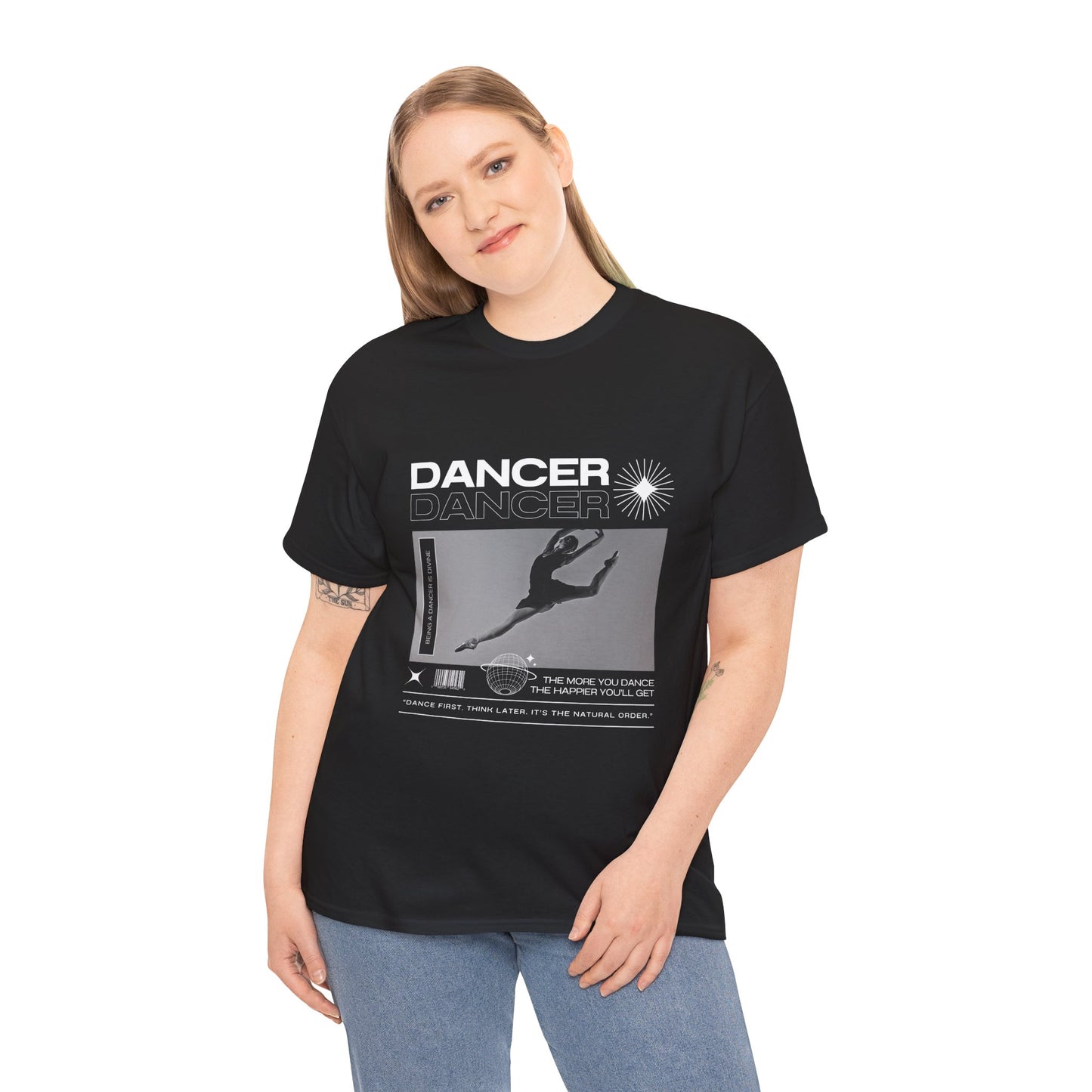 “Dancer” Mottos Streetwear Tee – Unisex Heavy Cotton Dance T-Shirt with Bold Graphic