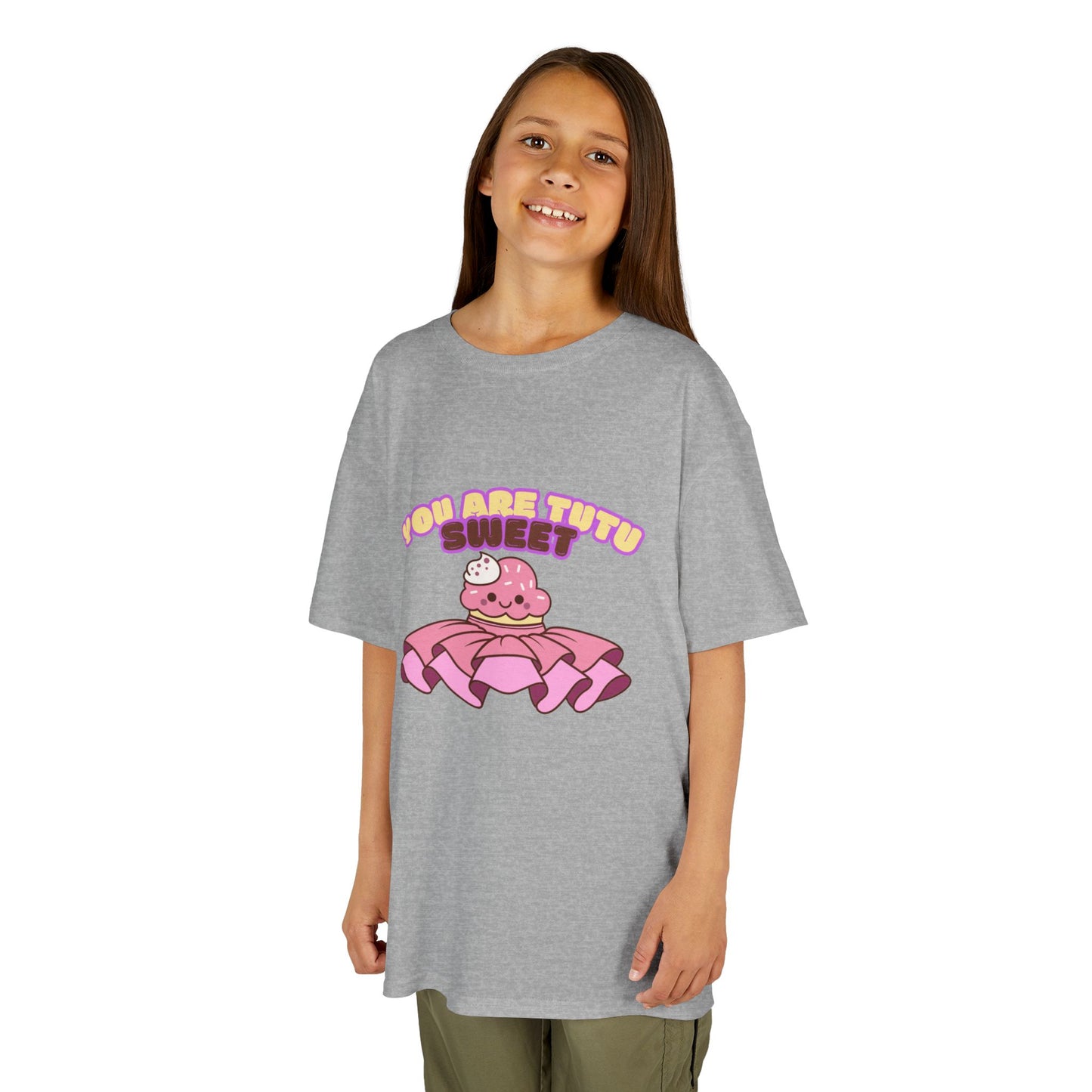 "You Are Tutu Sweet" Youth Short Sleeve Tee – Kawaii Cupcake in Tutu Graphic Dance Shirt for Kids and Ballet Lovers