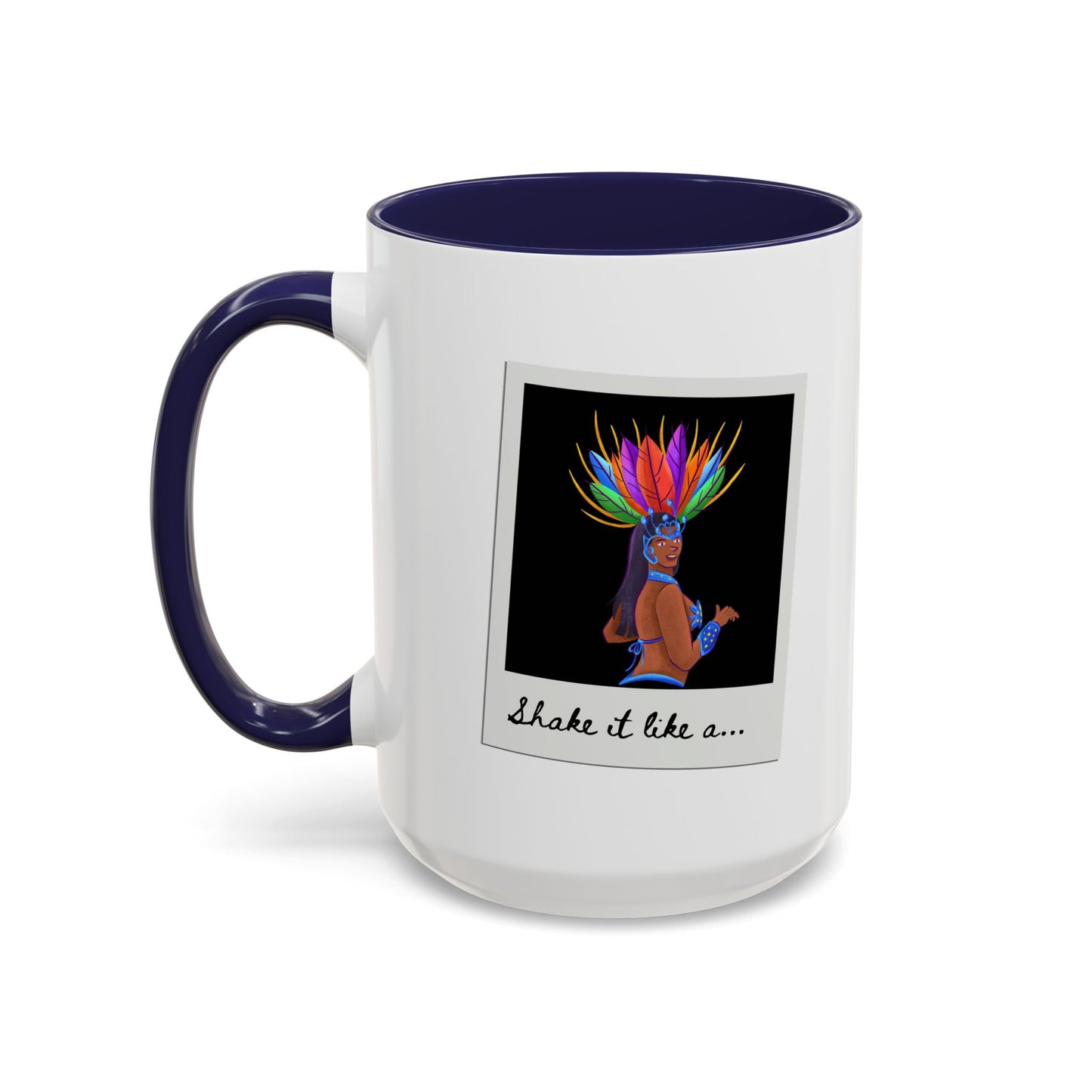 "Shake It Like a..." Accent Coffee Mug – Fun Dance Quote Ceramic Mug for Dancers and Music Lovers