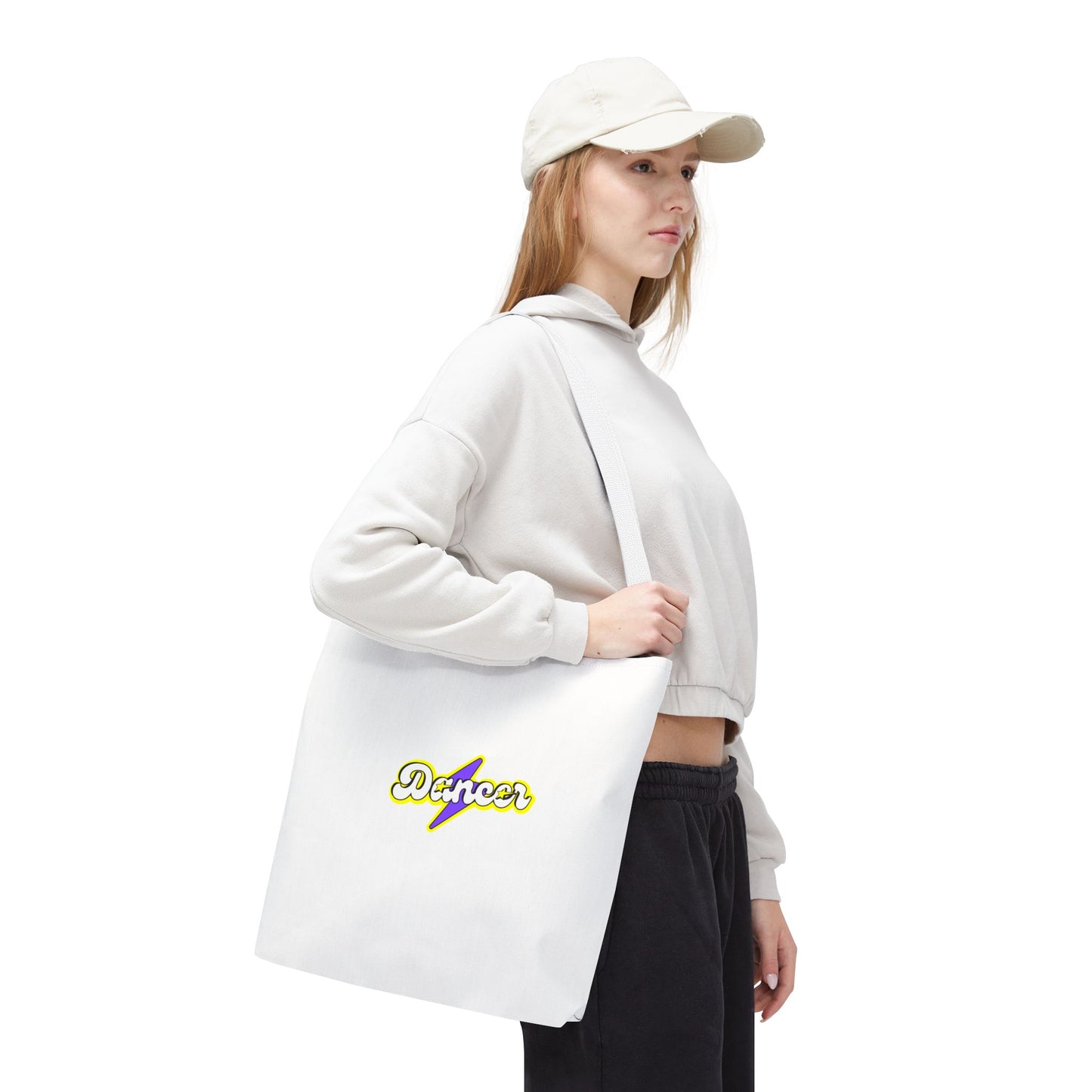 “Dancer” Superhero Graphic Canvas Tote Bag – Bold Dance Tote for Classes, Rehearsals & Everyday Use