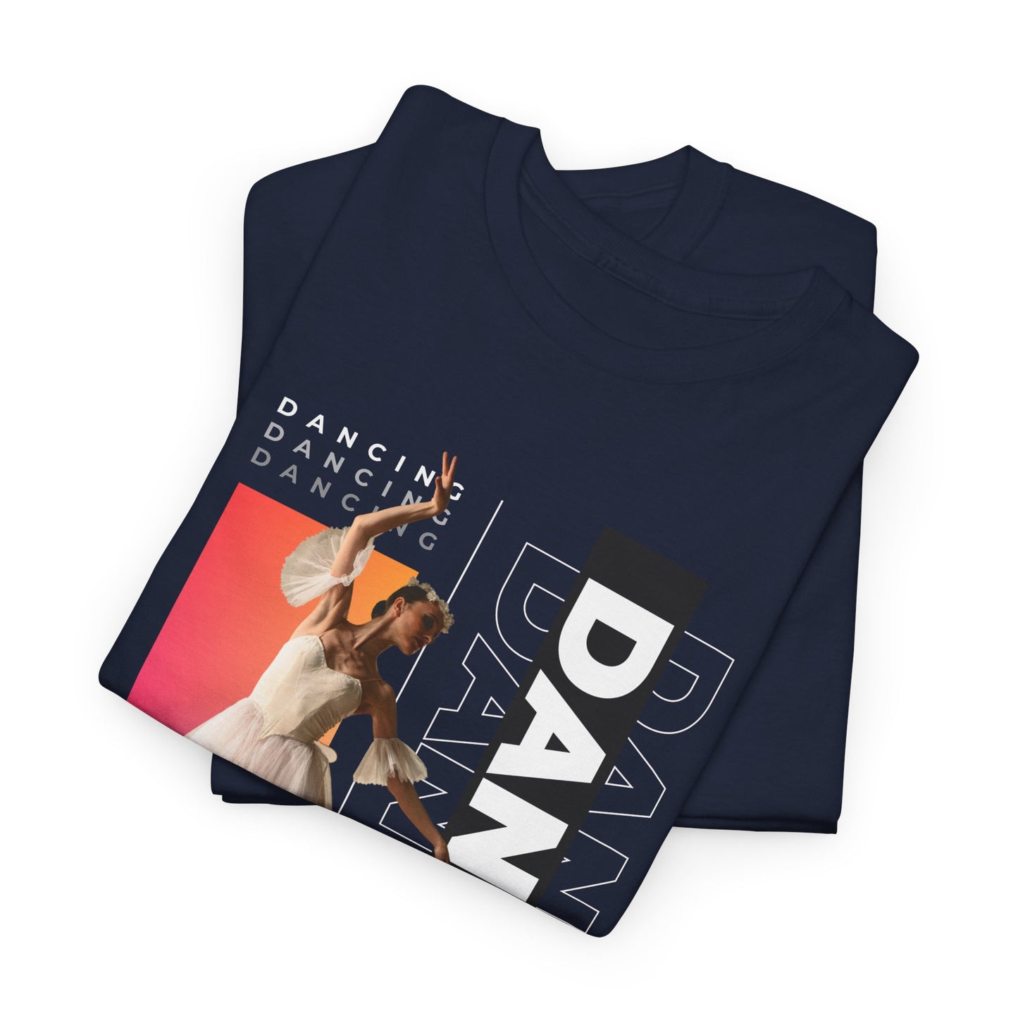 “Dancing” Streetwear-Inspired Female Dancer Unisex Heavy Cotton Tee – Urban Dance Graphic T-Shirt for Performers and Dance Lovers