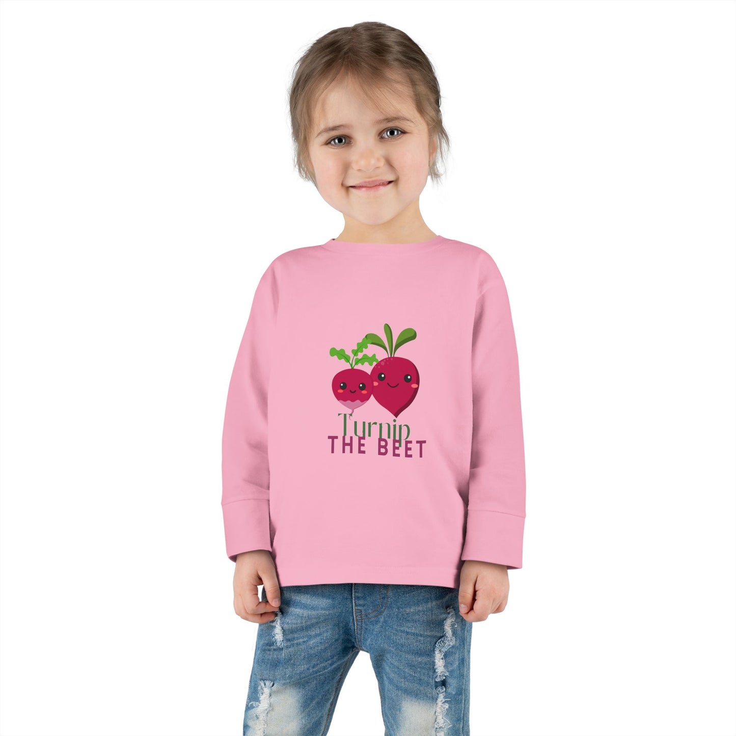 "Turnip the Beet" Toddler Dance T-Shirt – Cute Veggie Graphic Long Sleeve Tee for Kids