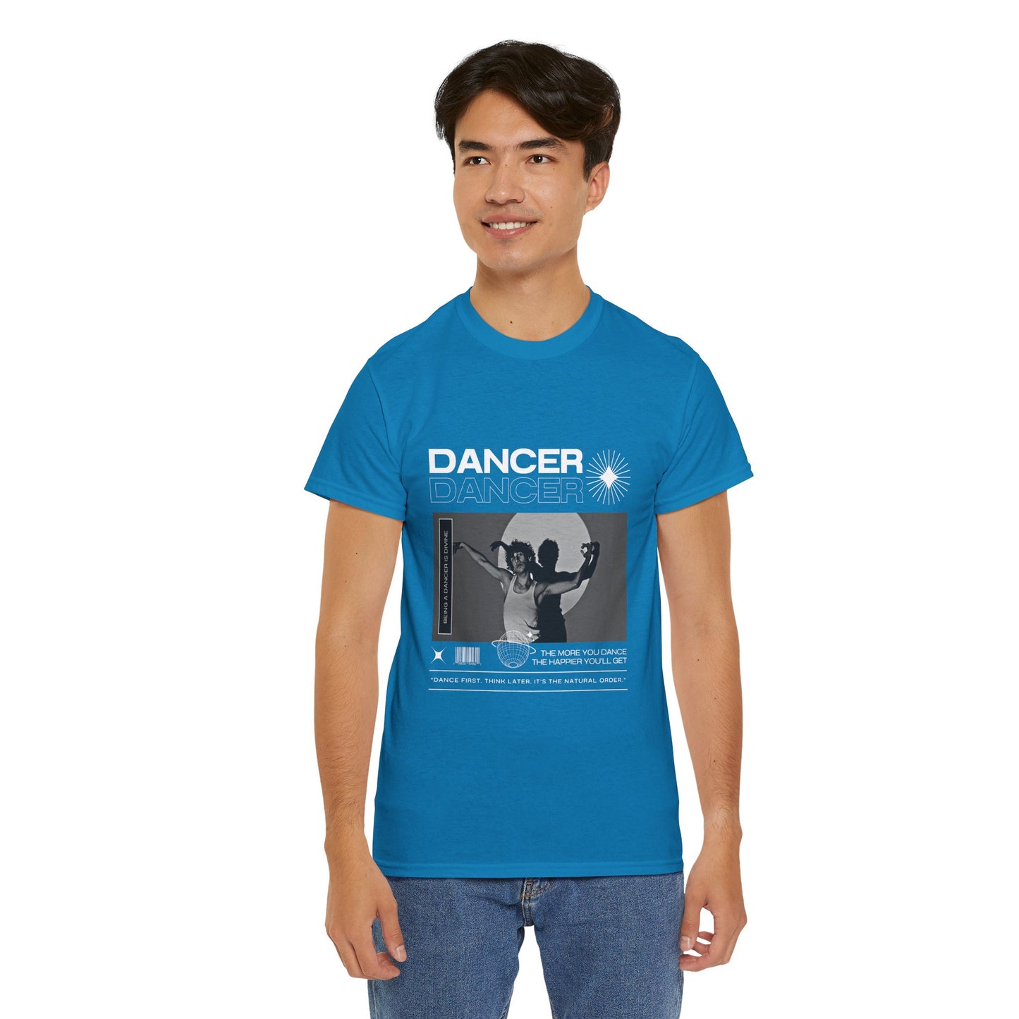 "Dancer" Spotlight Contemporary Dance Graphic Unisex Heavy Cotton Tee – Streetwear-Inspired Dance T-Shirt for Performers & Dance Lovers