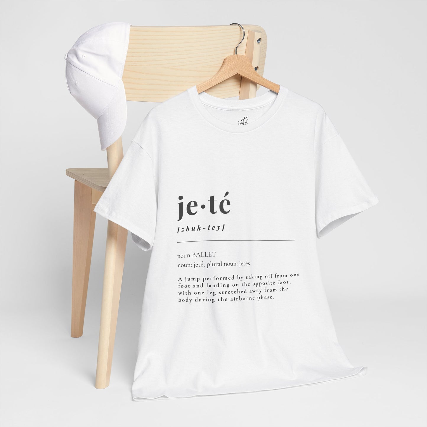 “Jeté Definition” Ballet Dance T-Shirt – Unisex Heavy Cotton Tee with Optional Back Personalization (Name or Studio)