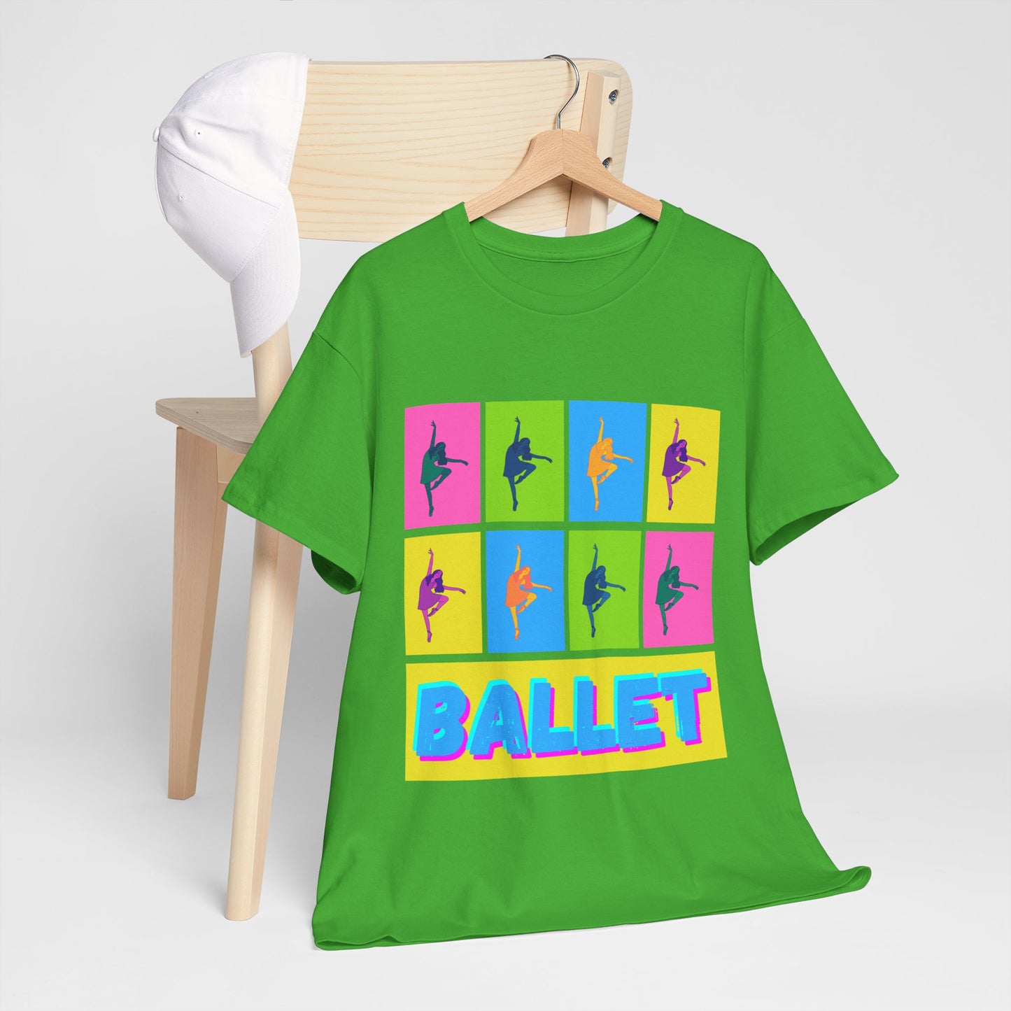 "Ballet" Pop Art Inspired Dance Graphic Unisex Heavy Cotton Tee – Artistic Ballet Dancer T-Shirt for Dance Lovers