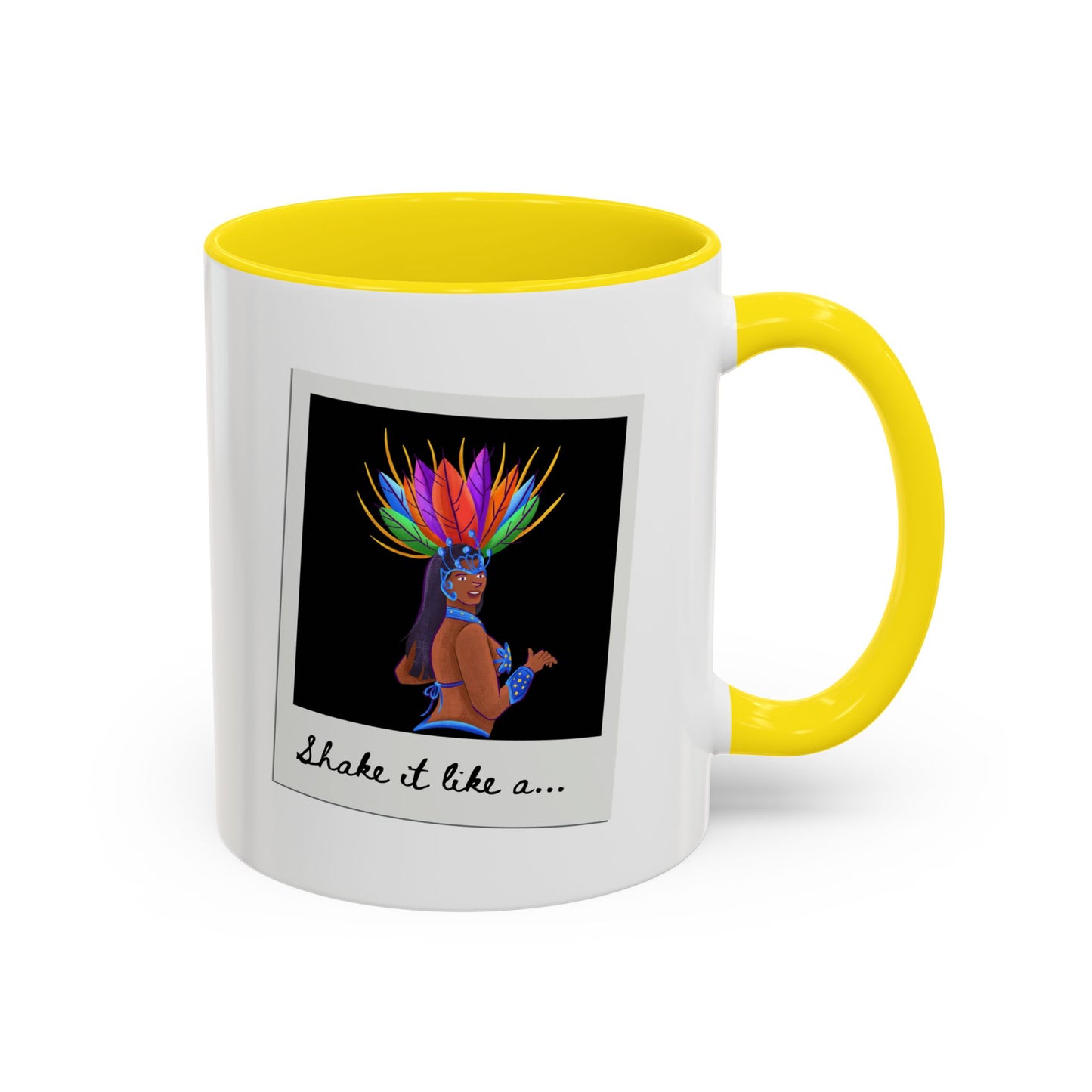 "Shake It Like a..." Accent Coffee Mug – Fun Dance Quote Ceramic Mug for Dancers and Music Lovers