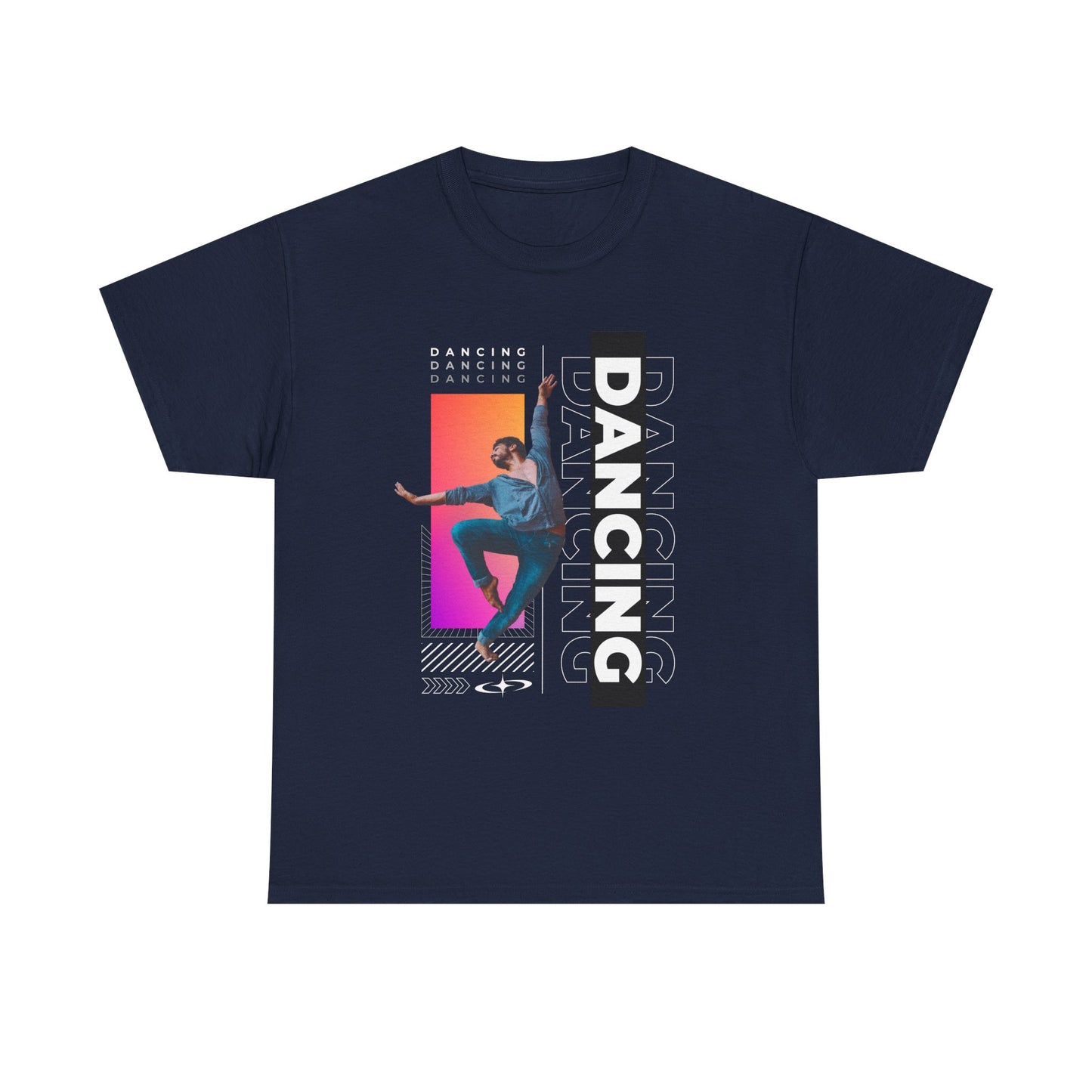 “Dancing” Streetwear-Inspired Male Dancer Unisex Heavy Cotton Tee – Urban Dance Graphic T-Shirt for Performers and Dance Lovers