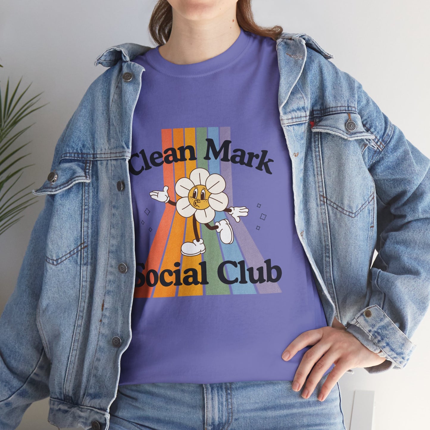“Clean Mark Social Club” Unisex Heavy Cotton T-Shirt – Streetwear-Inspired Dance Graphic Tee for Adults & Kids