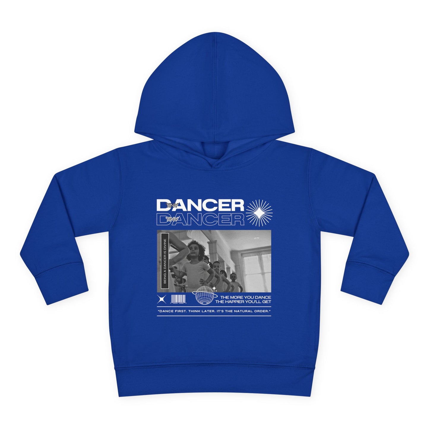 “Tiny Dancer” Toddler Pullover Hoodie – Streetwear-Inspired Ballet Class Graphic Sweatshirt for Kids