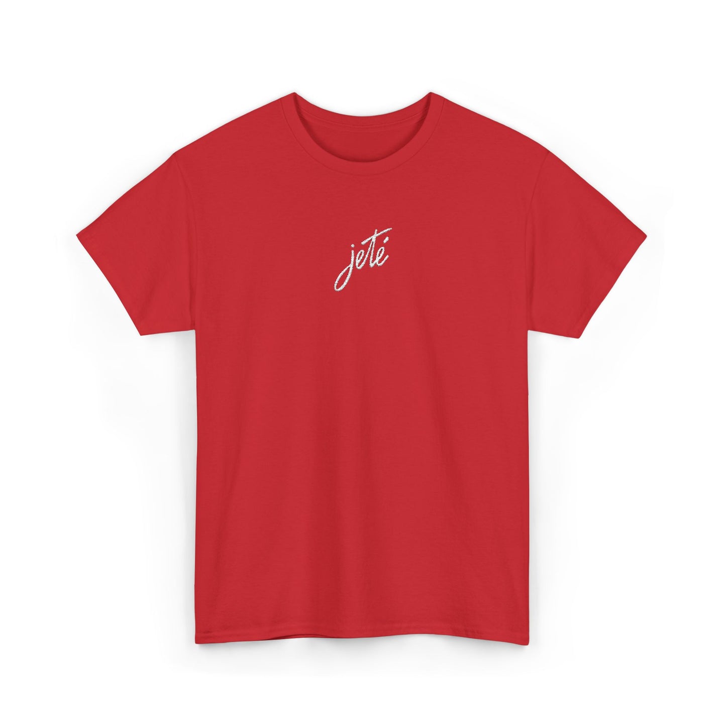 “Jeté” Official Embroidered Logo -Classic Dance Tee for Ballet & Dance Enthusiasts | Unisex Heavy Cotton™ T-Shirt