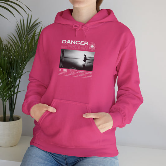 “Dancer” Arabesque on the Beach Graphic | Streetwear-Inspired Dance Hoodie for Ballet & Beach Lovers - Unisex Heavy Blend™ Hoodie
