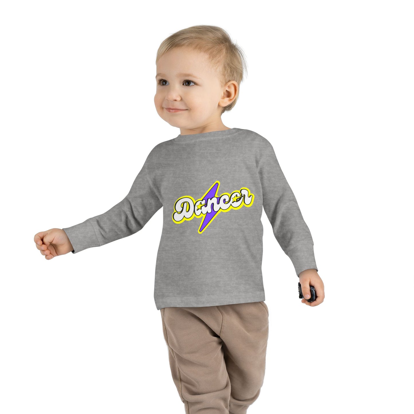 "Dancer" Toddler Dance T-Shirt – Bold Superhero-Inspired Long Sleeve Tee for Kids