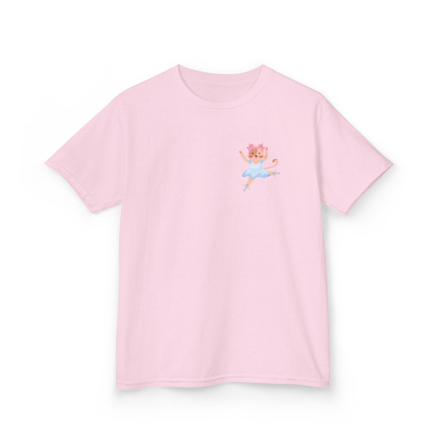 "Every Meow & Then I Dance" – Youth Short Sleeve Tee with Cute Dancing Cat Graphic | Kids’ Dance & Cat Lover T-Shirt