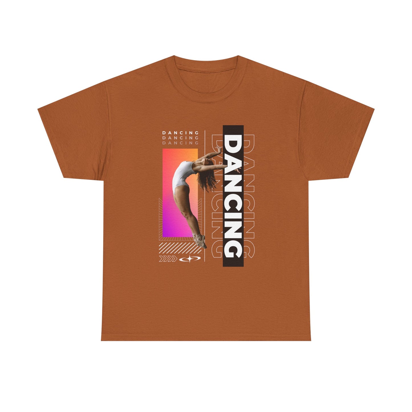 “Dancing” Streetwear-Inspired Female Dancer Unisex Heavy Cotton Tee – Urban Dance Graphic T-Shirt for Performers and Dance Lovers