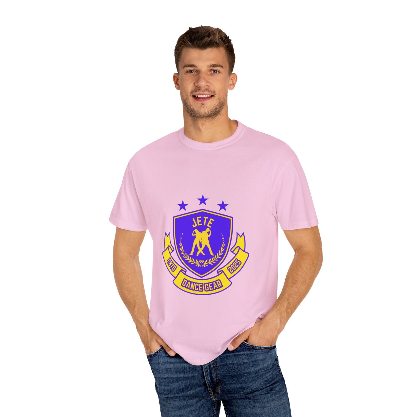 "Jeté Dance Gear" Unisex Garment-Dyed T-Shirt – Collegiate-Style Graphic Tee – Dance Apparel for Dancers & Performers