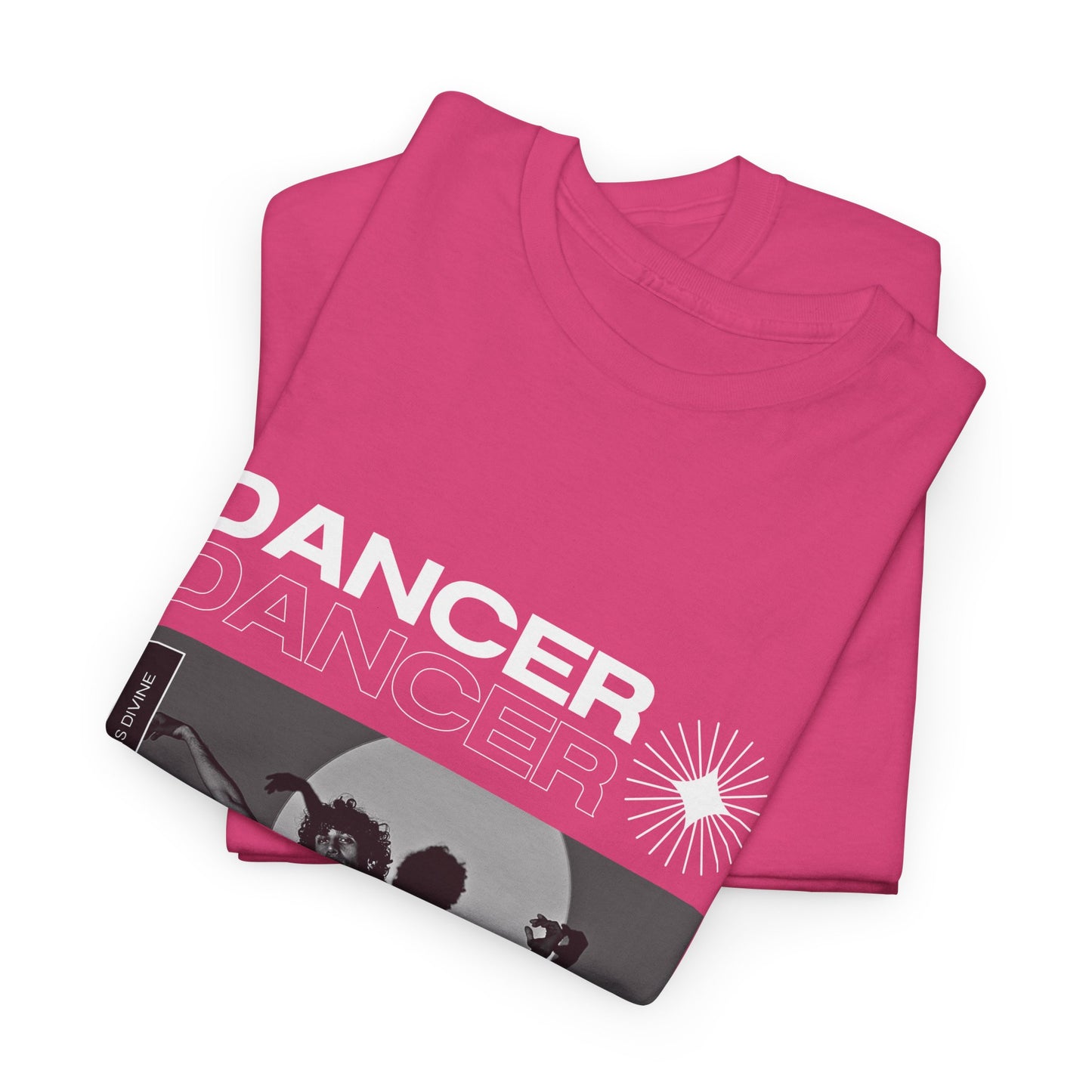 "Dancer" Spotlight Contemporary Dance Graphic Unisex Heavy Cotton Tee – Streetwear-Inspired Dance T-Shirt for Performers & Dance Lovers