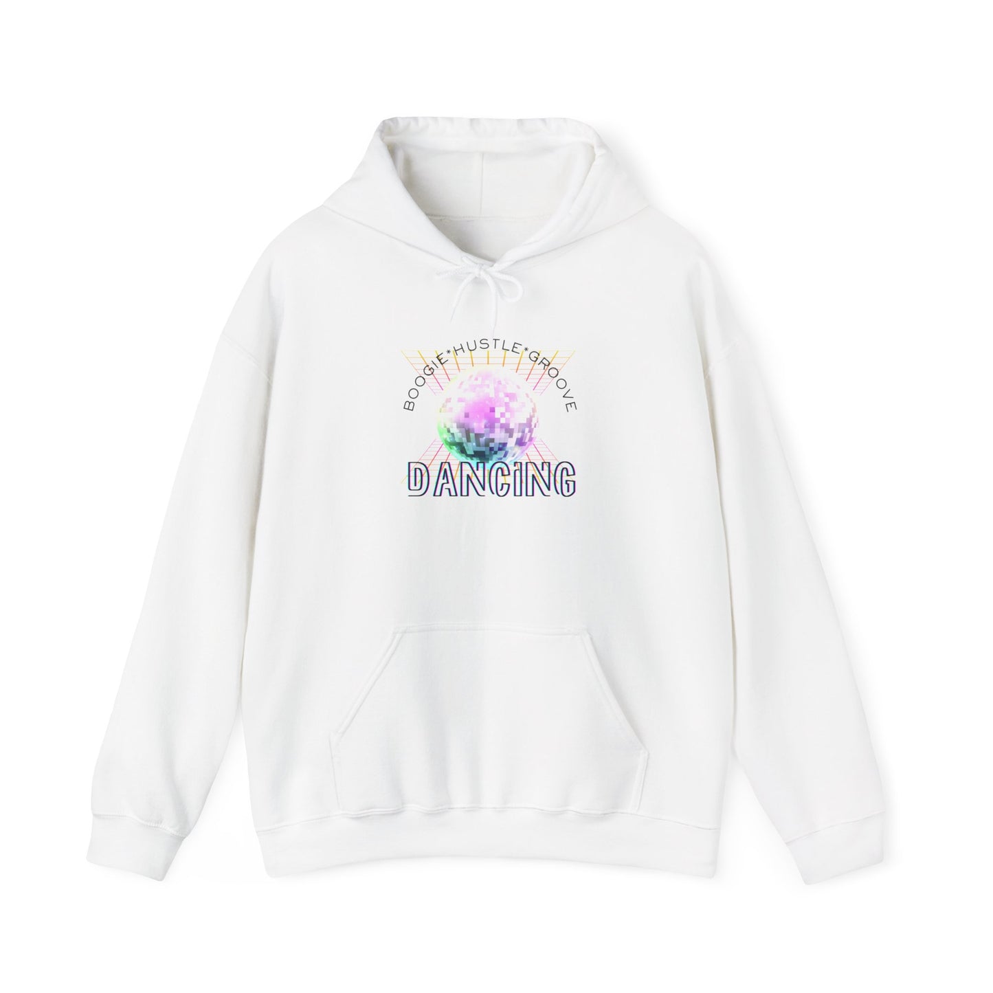 "Boogie, Hustle, Groove - Dancing" Streetwear Dance Graphic – Unisex Heavy Blend™ Hooded Sweatshirt