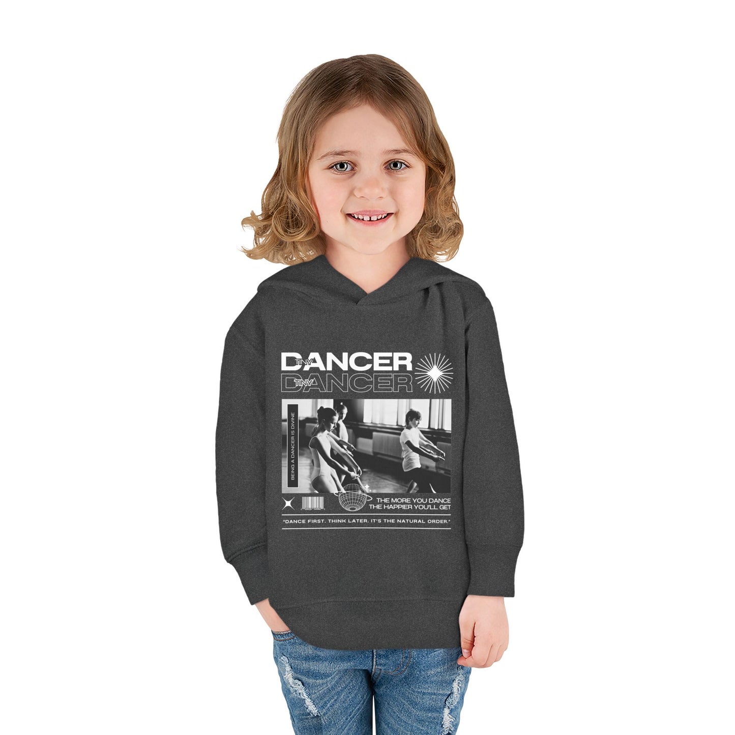 “Dancer” Toddler Pullover Hoodie – Streetwear-Inspired Ballet Class Graphic Sweatshirt for Kids”