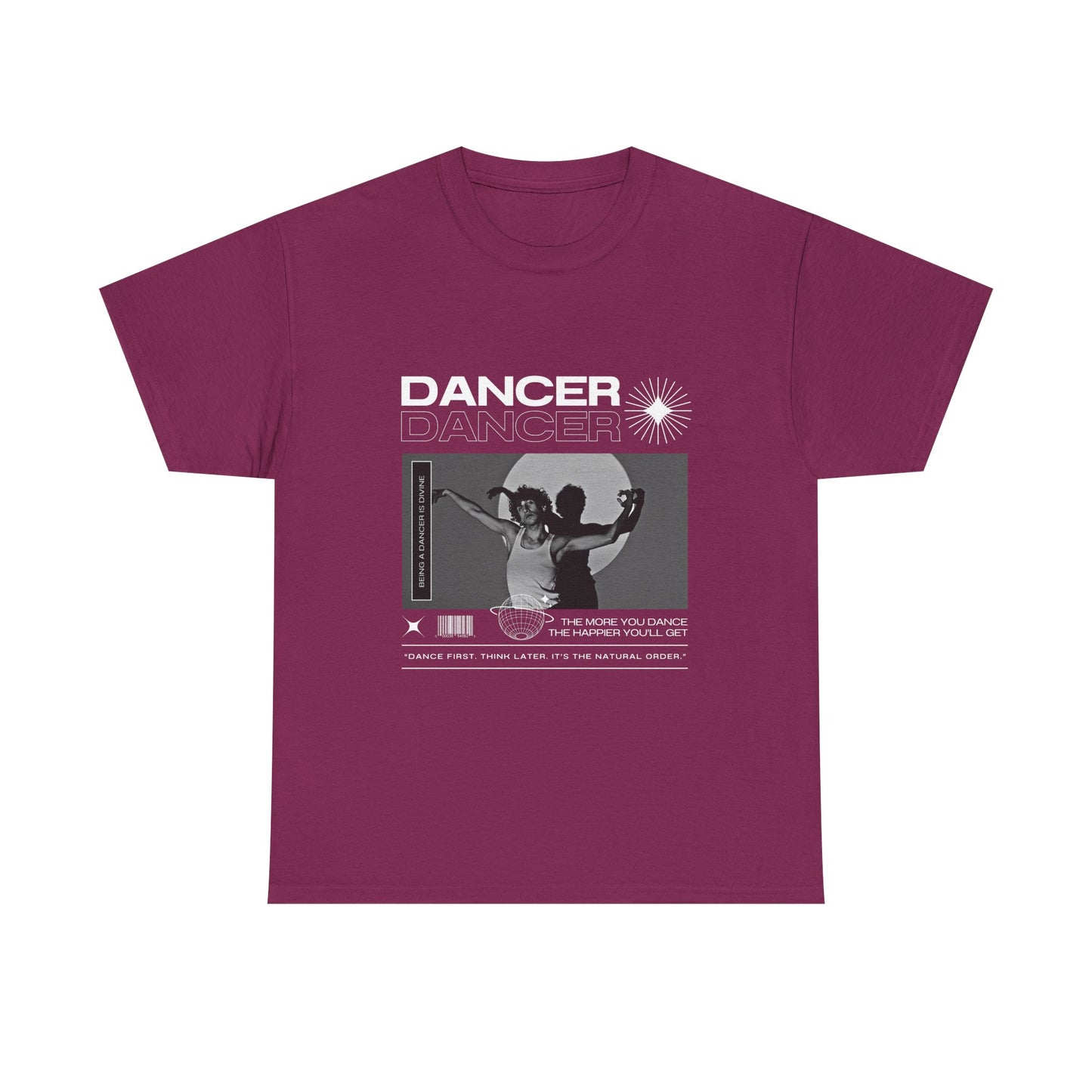 "Dancer" Spotlight Contemporary Dance Graphic Unisex Heavy Cotton Tee – Streetwear-Inspired Dance T-Shirt for Performers & Dance Lovers