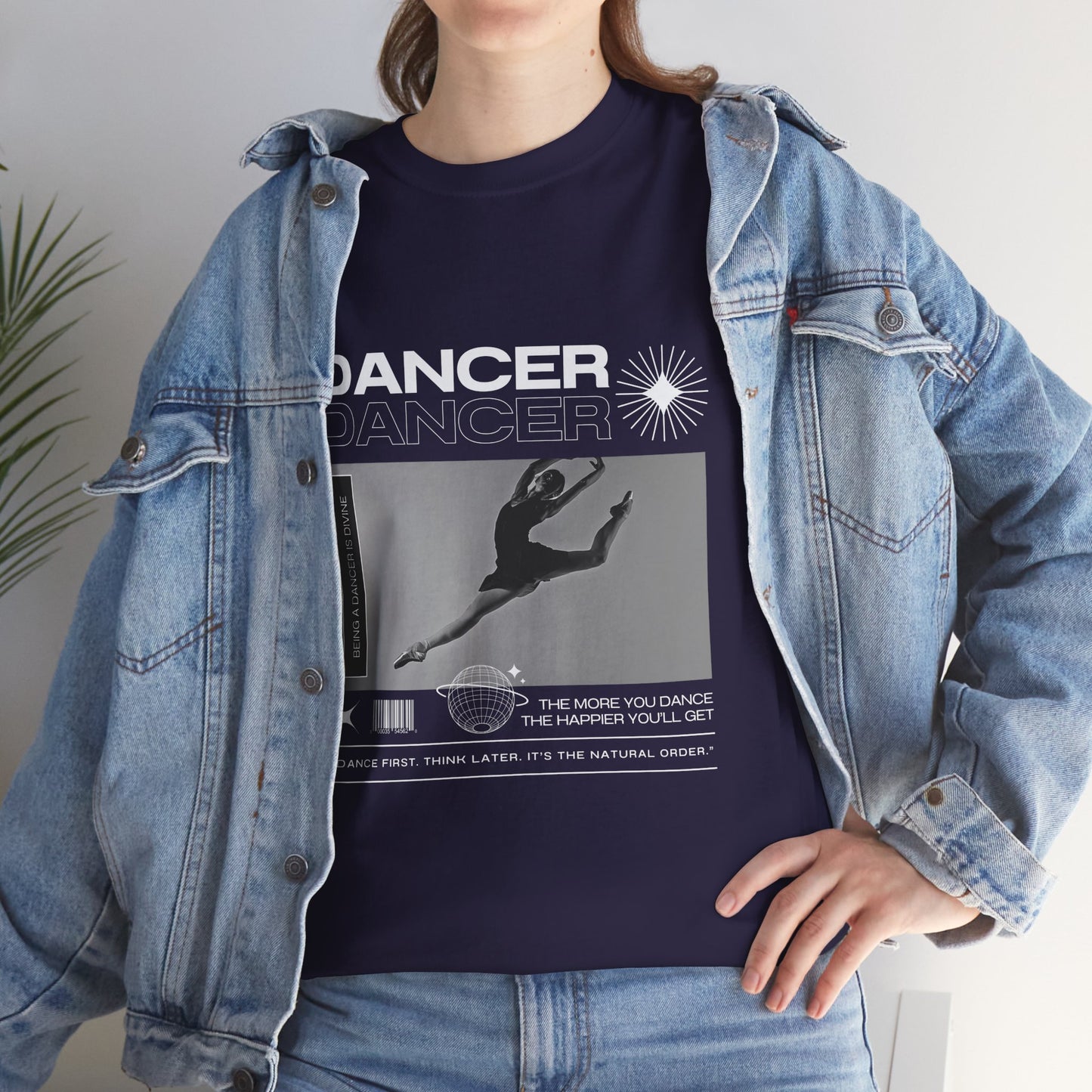 “Dancer” Mottos Streetwear Tee – Unisex Heavy Cotton Dance T-Shirt with Bold Graphic