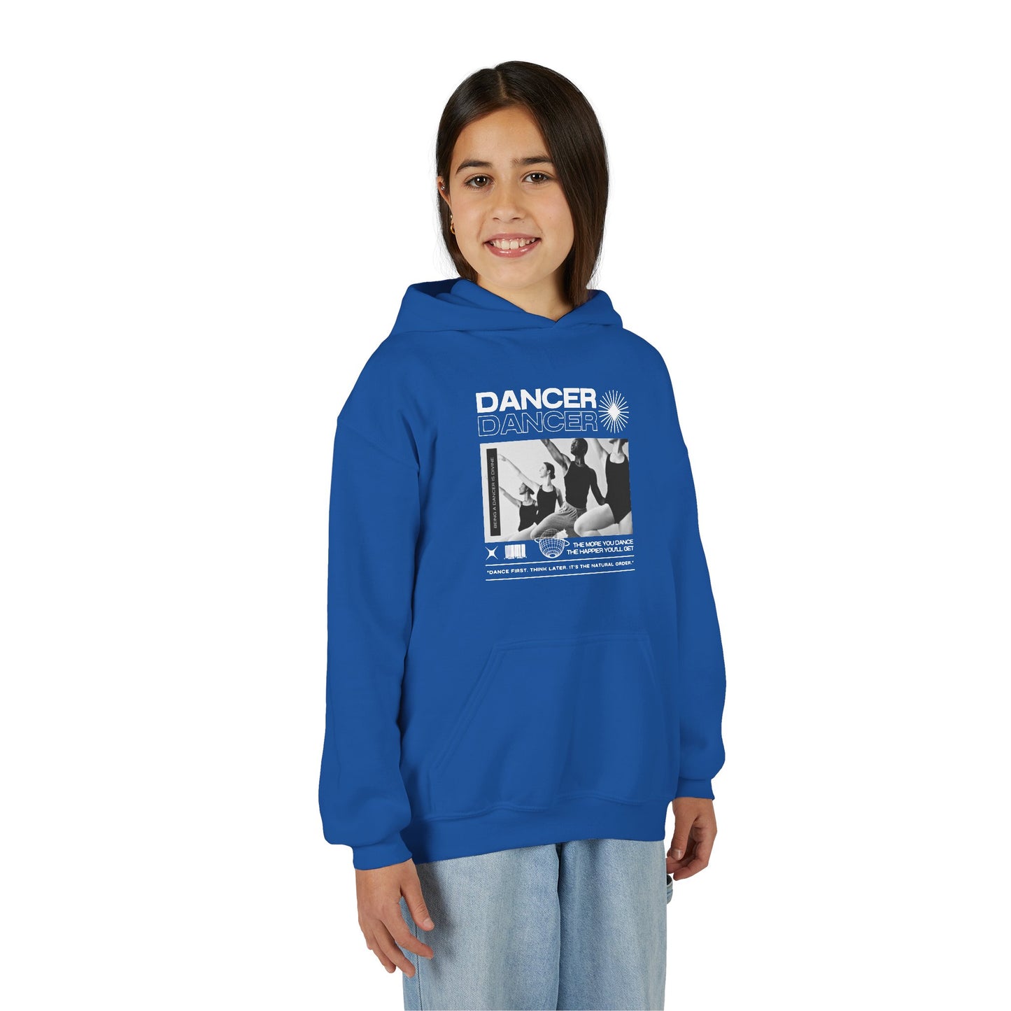 “Dancer” Young Ballet Dancers at the Barre Graphic | Unisex Youth Hoodie – Streetwear-Inspired Ballet Dance Hoodie for Kids & Aspiring Dancers