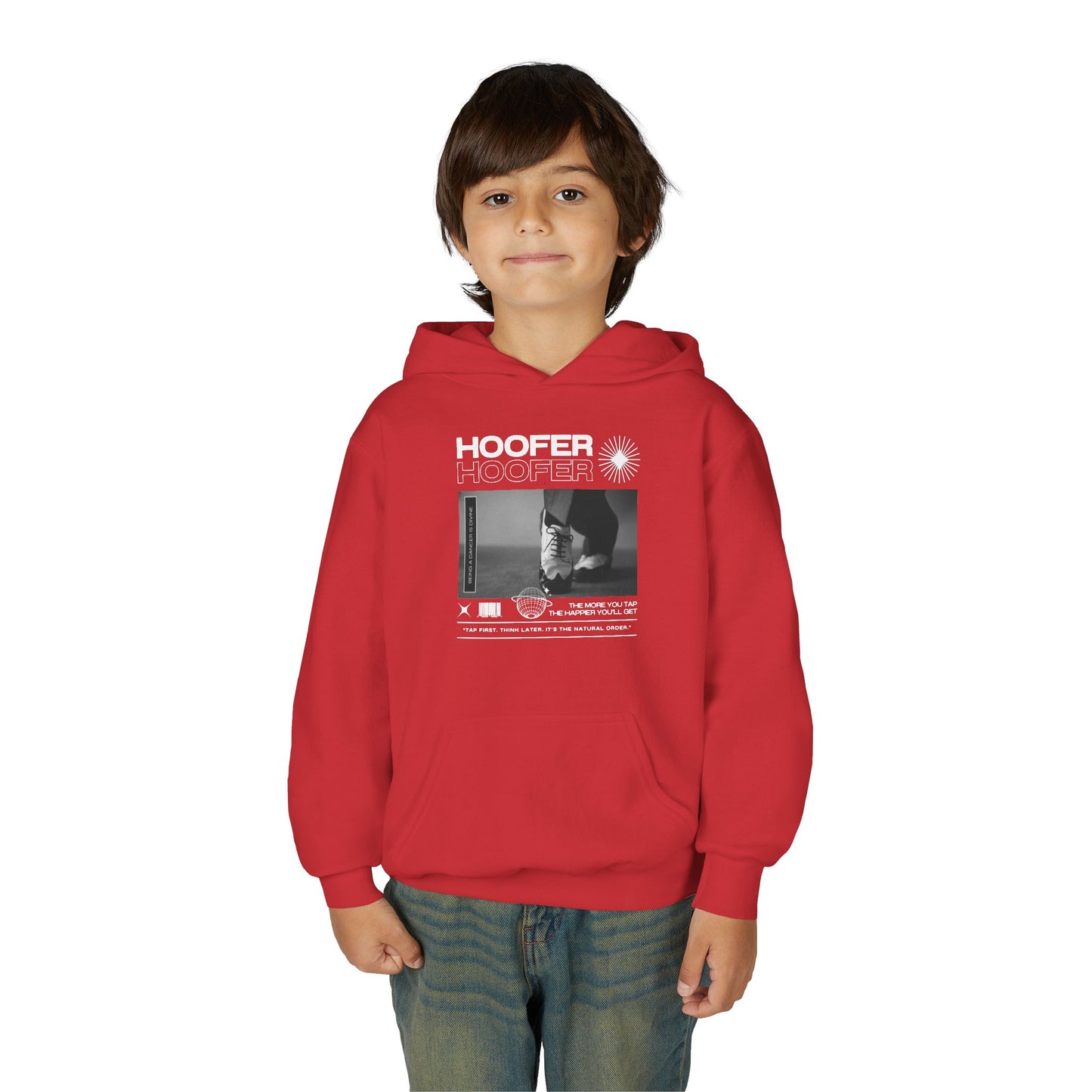 “Hoofer” Tap Shoes Streetwear Graphic | Unisex Youth Hoodie – Tap Dance Hoodie for Kids & Young Dancers