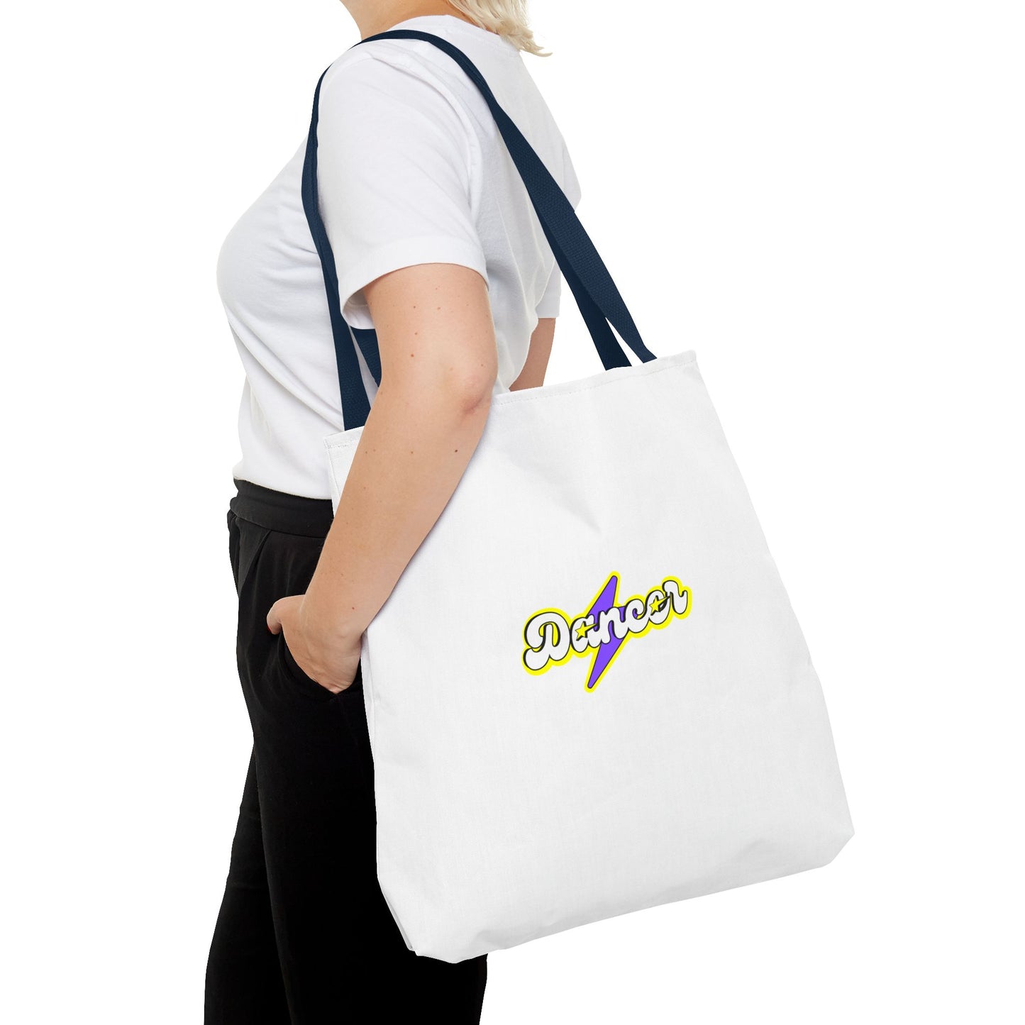 “Dancer” Superhero Graphic Canvas Tote Bag – Bold Dance Tote for Classes, Rehearsals & Everyday Use