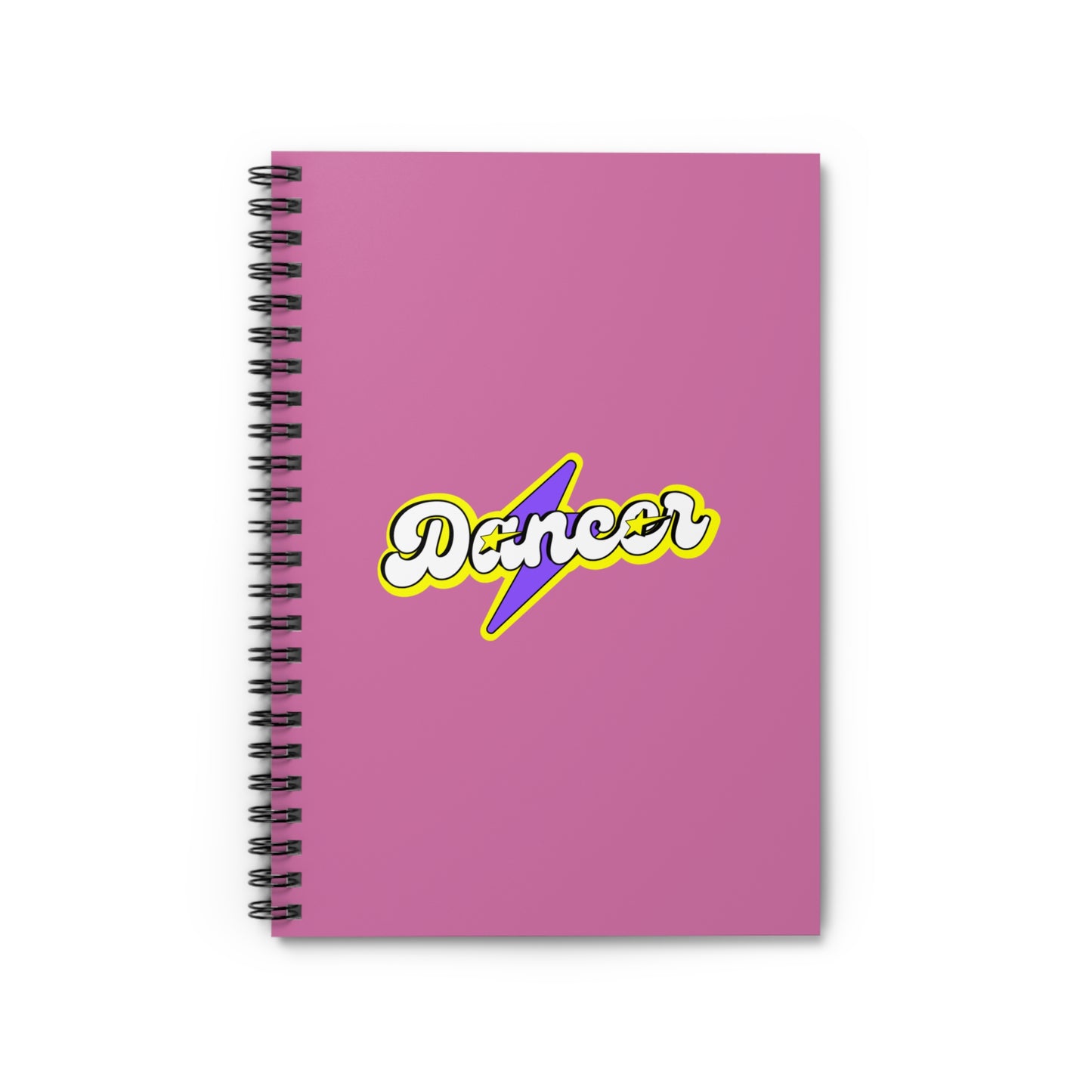 "Dancer" Spiral Notebook – Superhero-Inspired Text Graphic Journal for Dancers, Students & Creative Writers