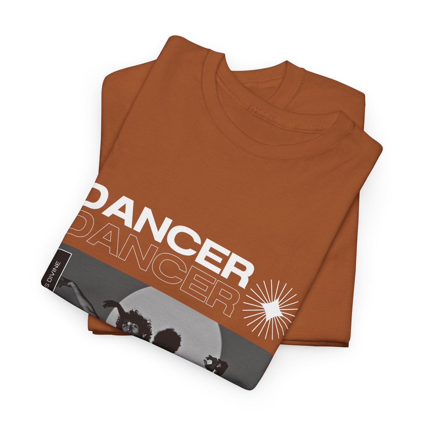 "Dancer" Spotlight Contemporary Dance Graphic Unisex Heavy Cotton Tee – Streetwear-Inspired Dance T-Shirt for Performers & Dance Lovers