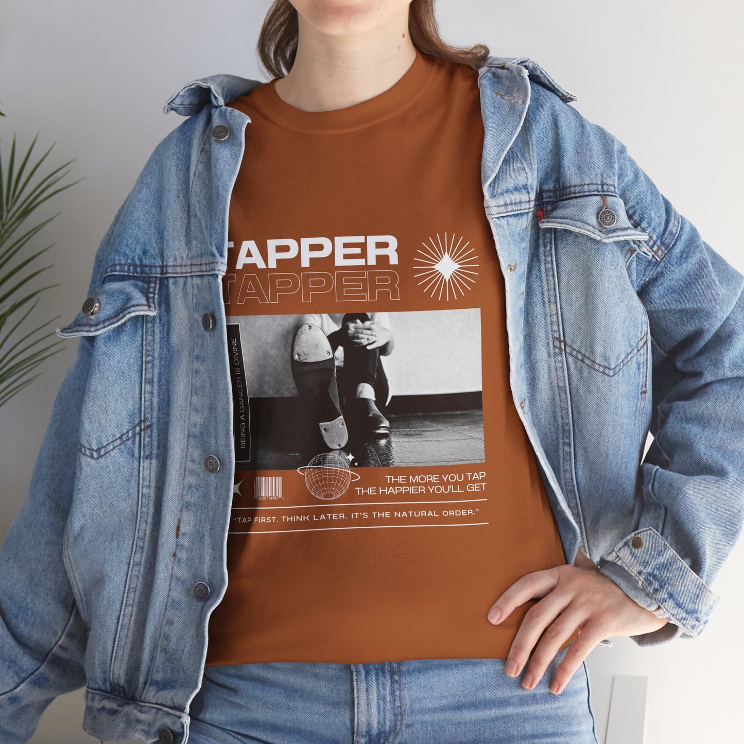 “Tapper” Tap Dance Unisex Heavy Cotton Tee – Streetwear-Inspired Tap Shoes Graphic T-Shirt for Dancers