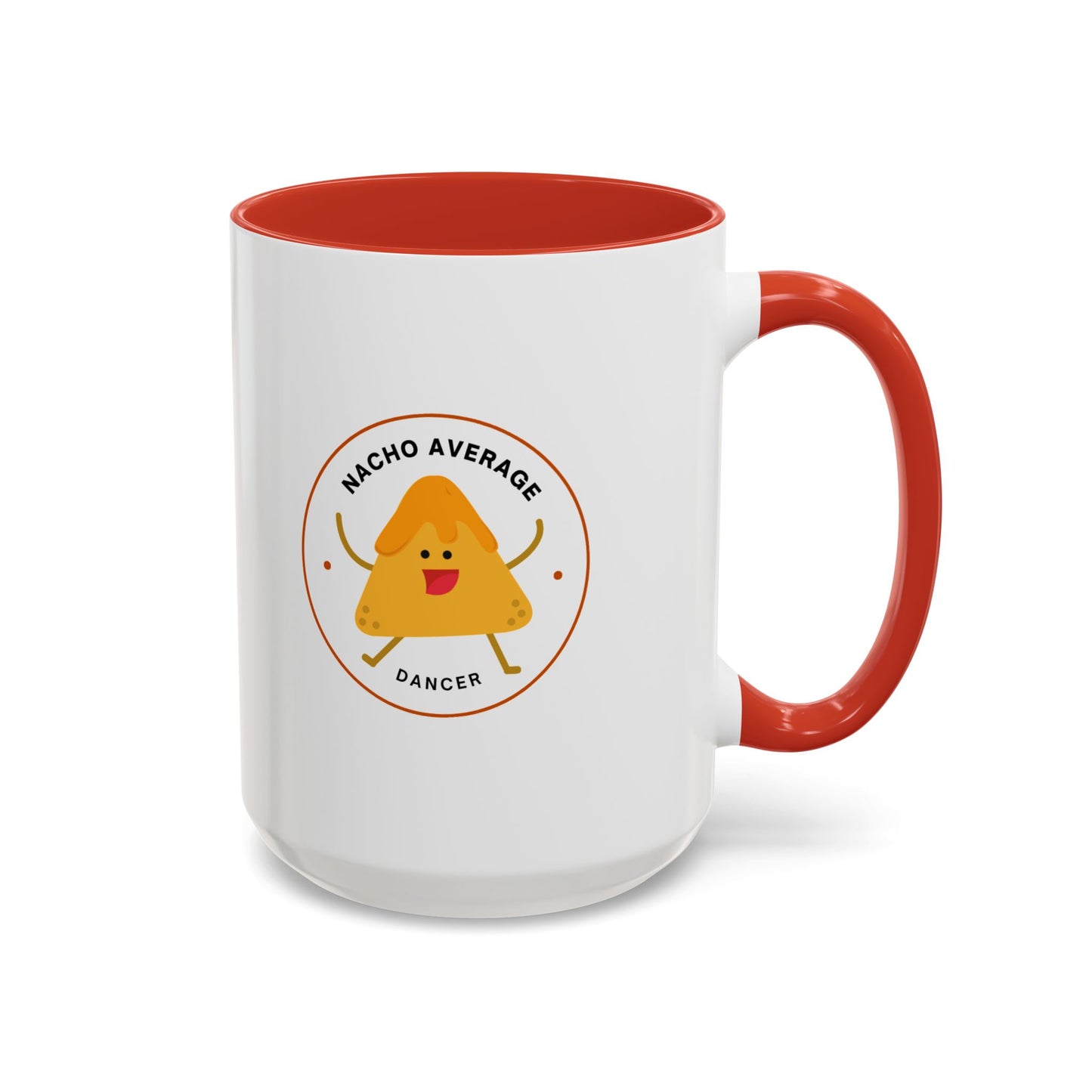 "Nacho Average Dancer" Accent Coffee Mug – Funny Dance Pun Ceramic Mug with Nacho Graphic for Dancers