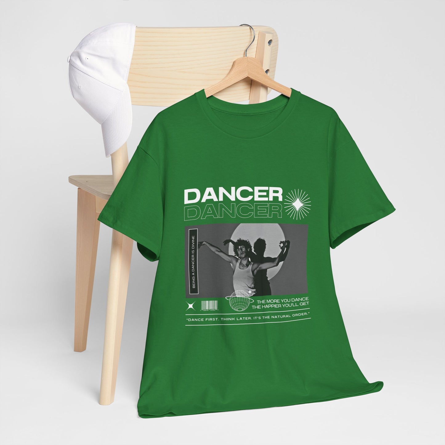 "Dancer" Spotlight Contemporary Dance Graphic Unisex Heavy Cotton Tee – Streetwear-Inspired Dance T-Shirt for Performers & Dance Lovers