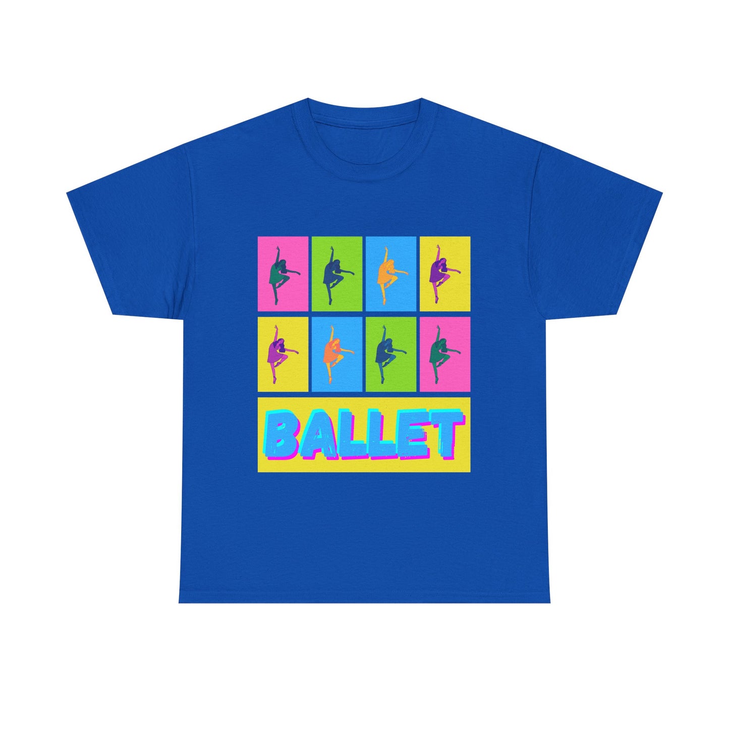 "Ballet" Pop Art Inspired Dance Graphic Unisex Heavy Cotton Tee – Artistic Ballet Dancer T-Shirt for Dance Lovers