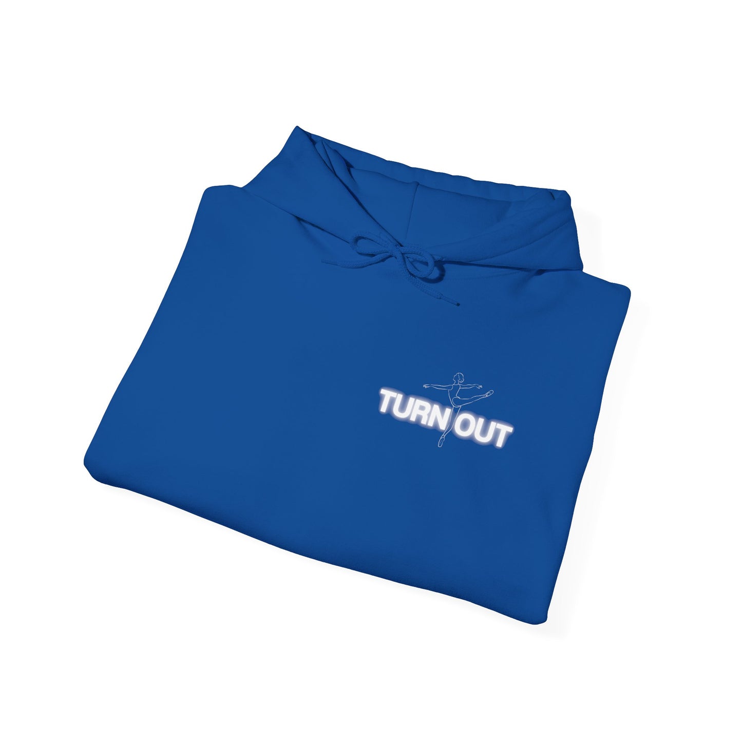 "Turn Out" Ballet Hoodie – Unisex Heavy Blend™ Hooded Sweatshirt with Front & Back Ballerina Graphics for Dancers