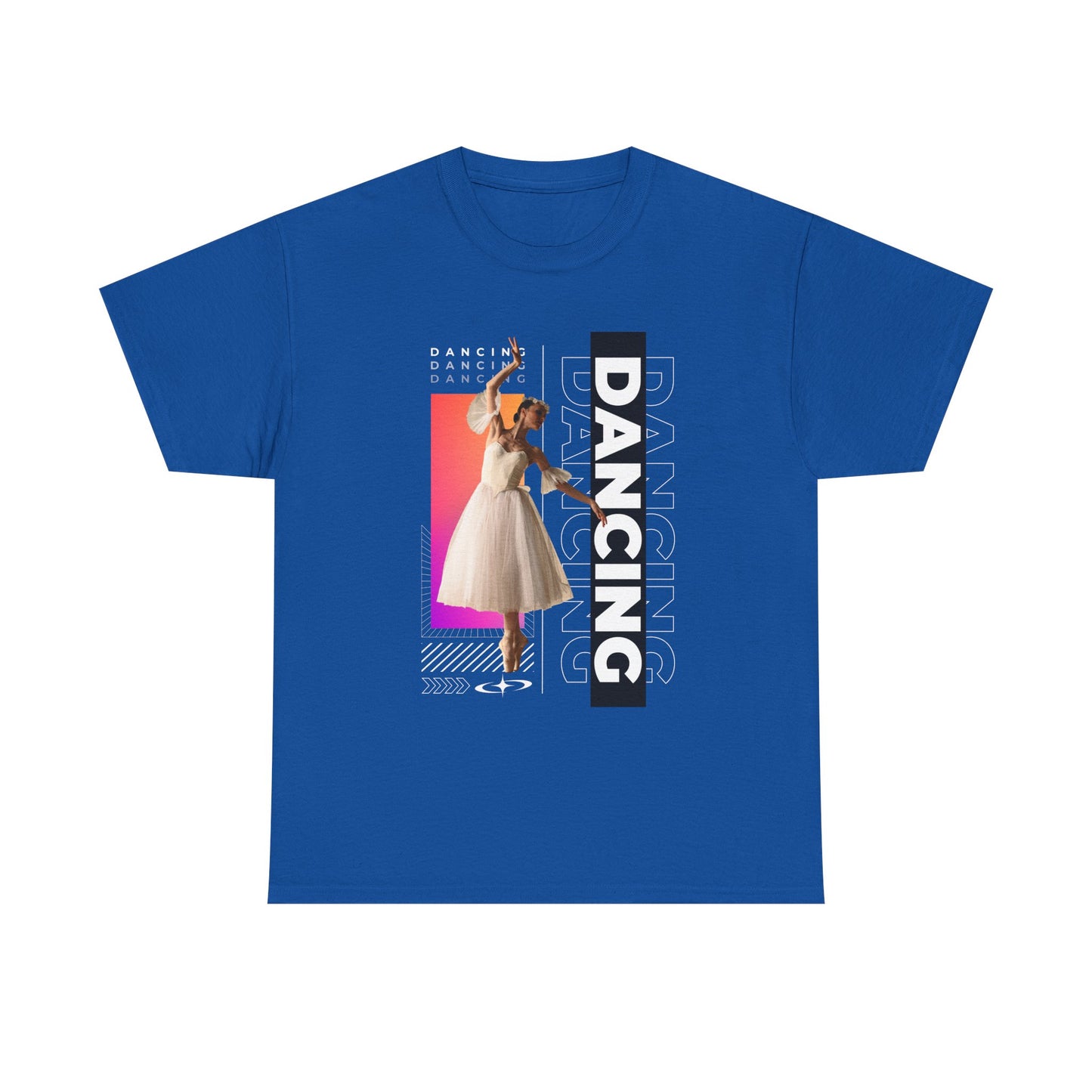 “Dancing” Streetwear-Inspired Female Dancer Unisex Heavy Cotton Tee – Urban Dance Graphic T-Shirt for Performers and Dance Lovers