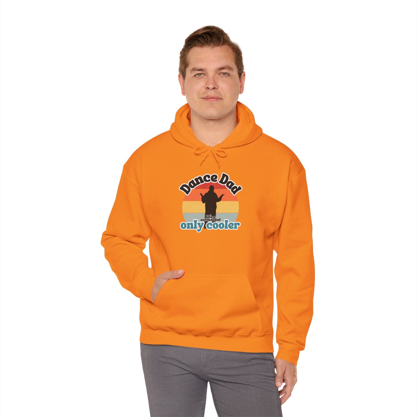 Dance Dad Retro Hoodie – Funny Unisex Heavy Blend™ Hooded Sweatshirt for Cool Dance Dads