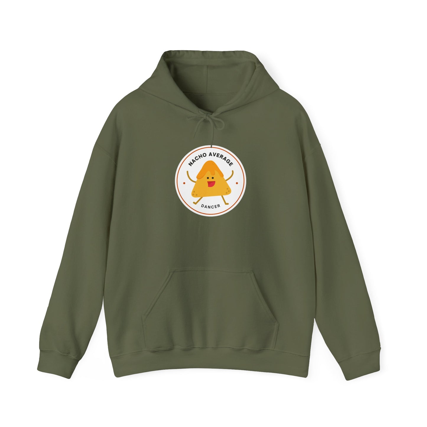 "Nacho Average Dancer" Unisex Hooded Sweatshirt – Funny Dance Pun Hoodie with Cute Nacho Graphic | Cozy Gift for Dancers & Food Lovers