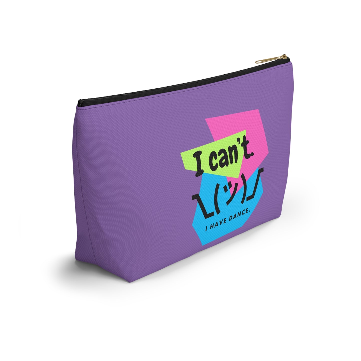 "I Can’t. I Have Dance." Makeup Bag – Retro 80s-Inspired Emoji Graphic – Fun Dance-Themed Zipper Pouch for Cosmetics, Accessories & Gifts