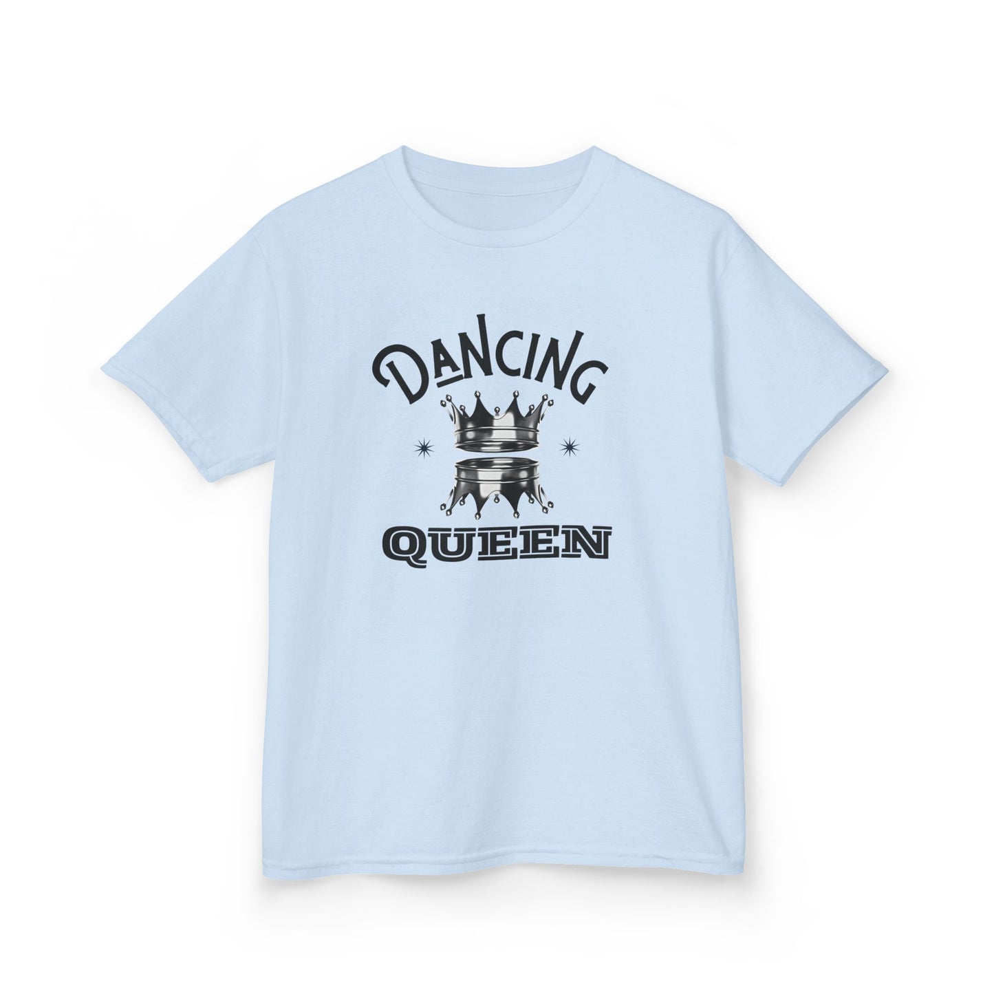 “Dancing Queen" Kids Heavy Cotton™ Tee with Crown Graphic – Dance-Inspired Graphic Tee for Adults & Kids