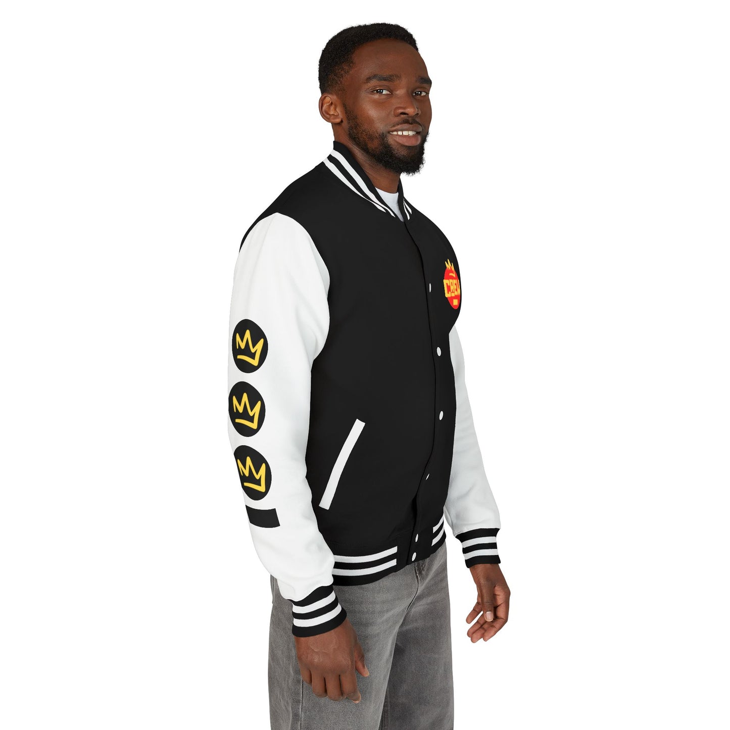 Full Out Premium Collection Letterman Jacket β Unisex Heavyweight Varsity Jacket with "Full Out" Back Graphic and "Crew" Front Design