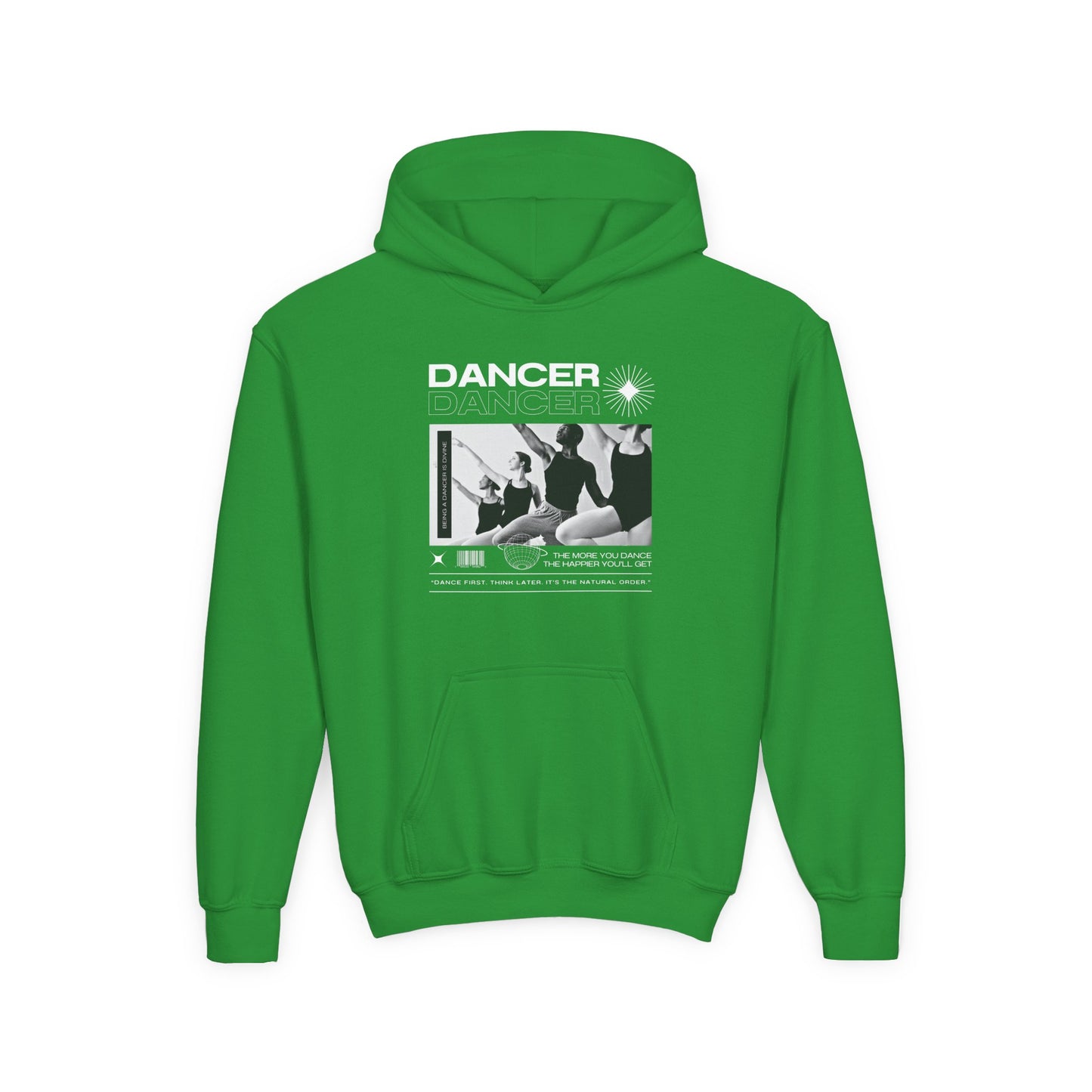 “Dancer” Young Ballet Dancers at the Barre Graphic | Unisex Youth Hoodie – Streetwear-Inspired Ballet Dance Hoodie for Kids & Aspiring Dancers