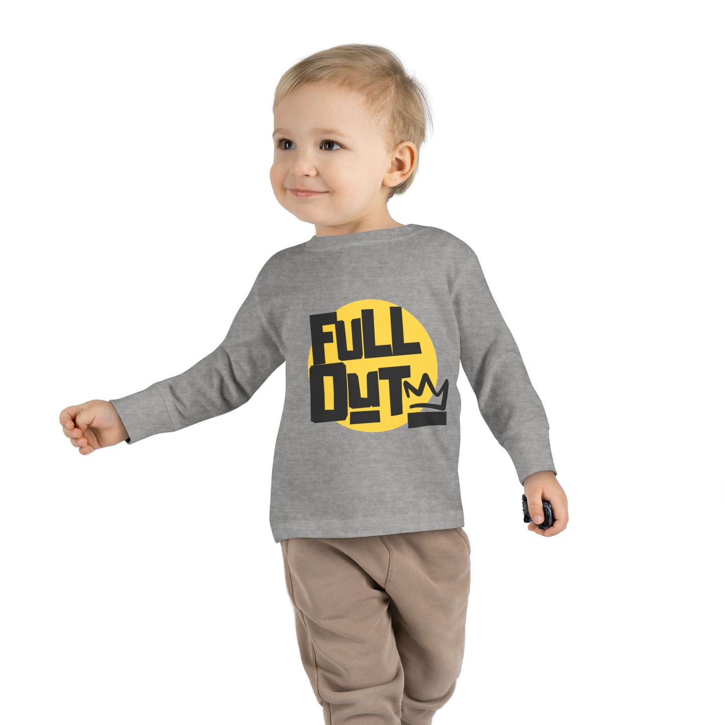 "Full Out" Toddler Dance T-Shirt – Bold Streetwear-Inspired Graphic Long Sleeve Tee for Kids