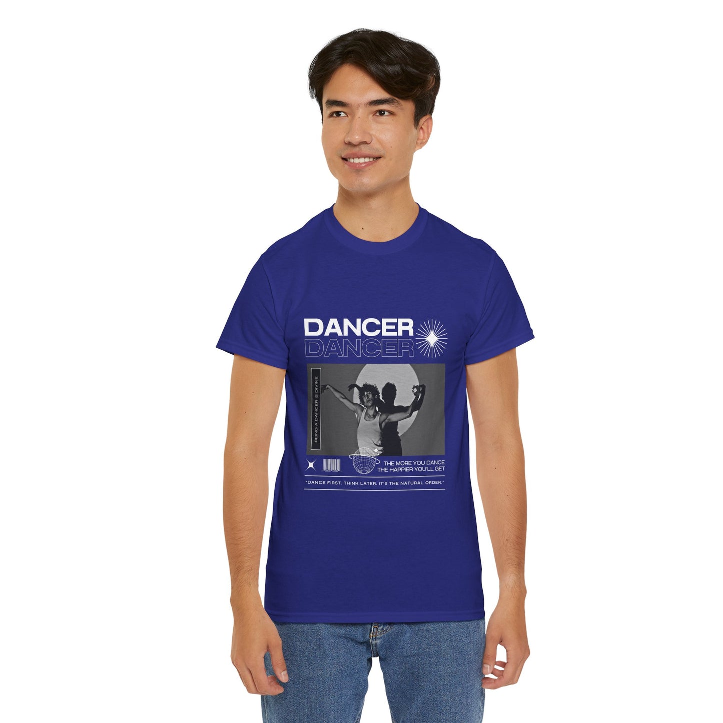 "Dancer" Spotlight Contemporary Dance Graphic Unisex Heavy Cotton Tee – Streetwear-Inspired Dance T-Shirt for Performers & Dance Lovers