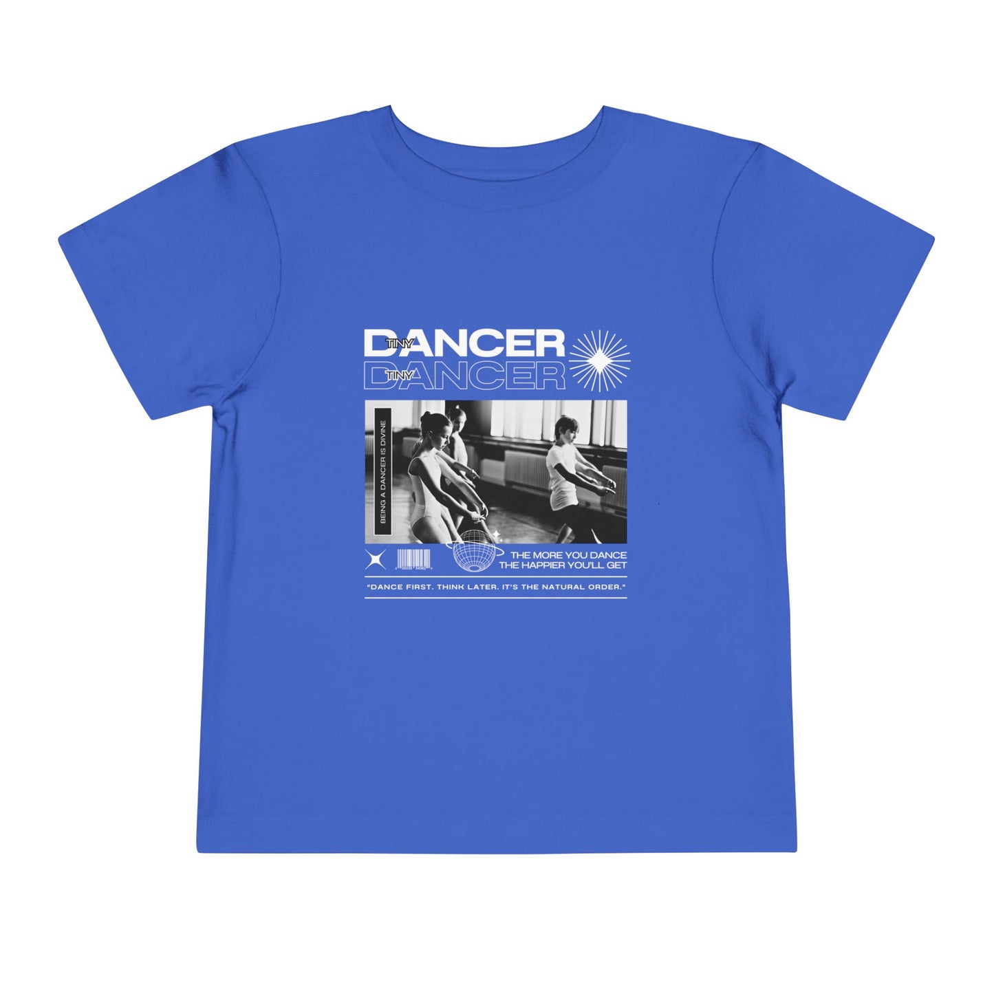 “Tiny Dancer" Toddler Short Sleeve T-Shirt – Streetwear-Inspired Ballet Class Graphic Tee for Kids