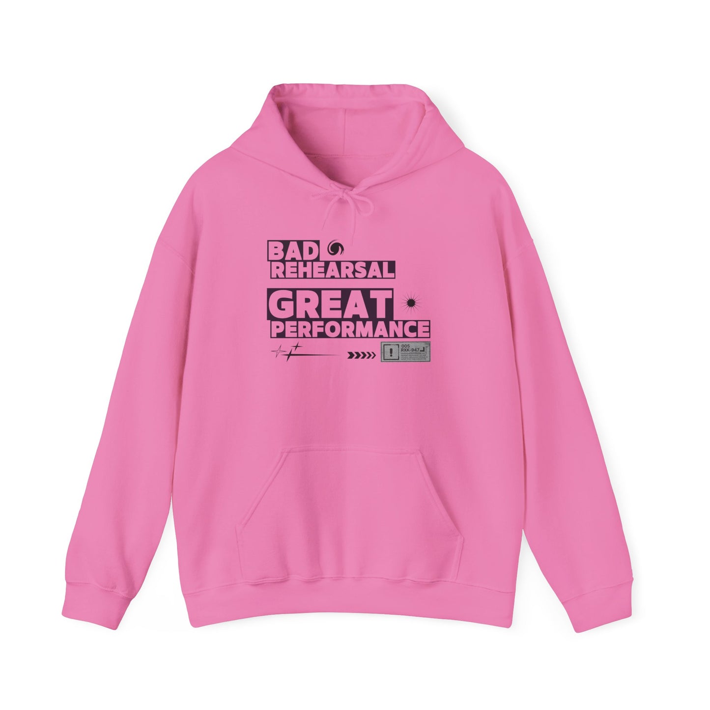 "Bad Rehearsal, Great Performance" Dance Hoodie – Unisex Heavy Blend™ Hooded Sweatshirt with Streetwear-Inspired Graphic for Performers